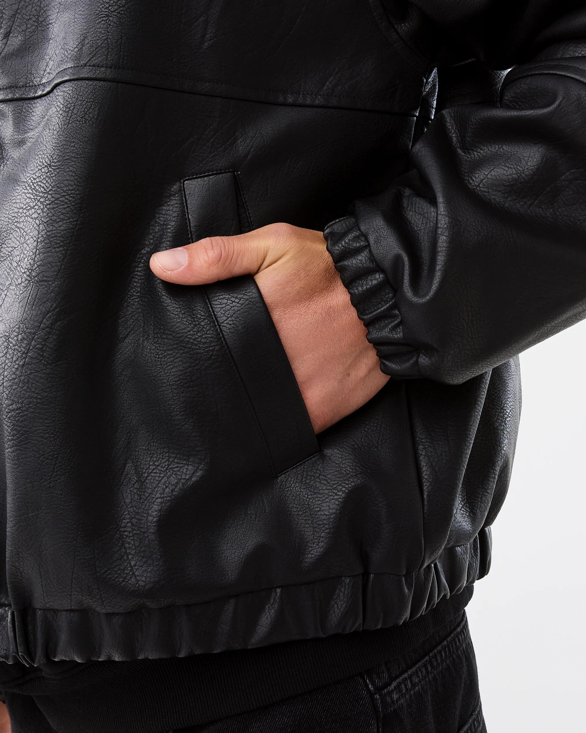 8 PU Bomber Jacket Black, 8 of 8