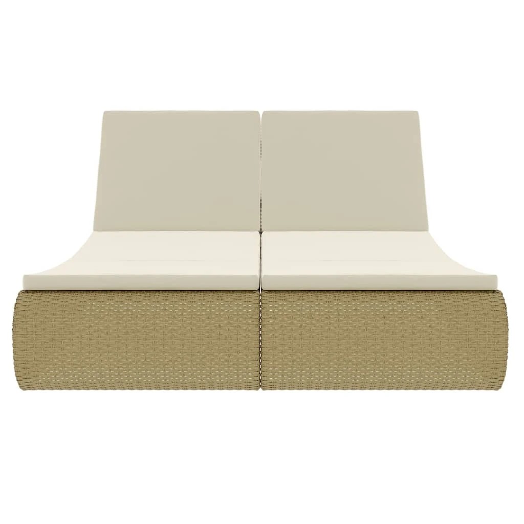 3 vidaXL Sunlounger Removable/Replaceable Cushions - Beige, 3 of 9