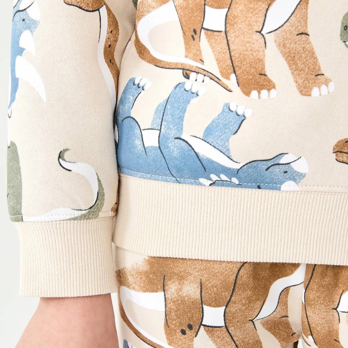 5 All Over Print Crew Neck Sweatshirt Bge Dino, 5 of 9