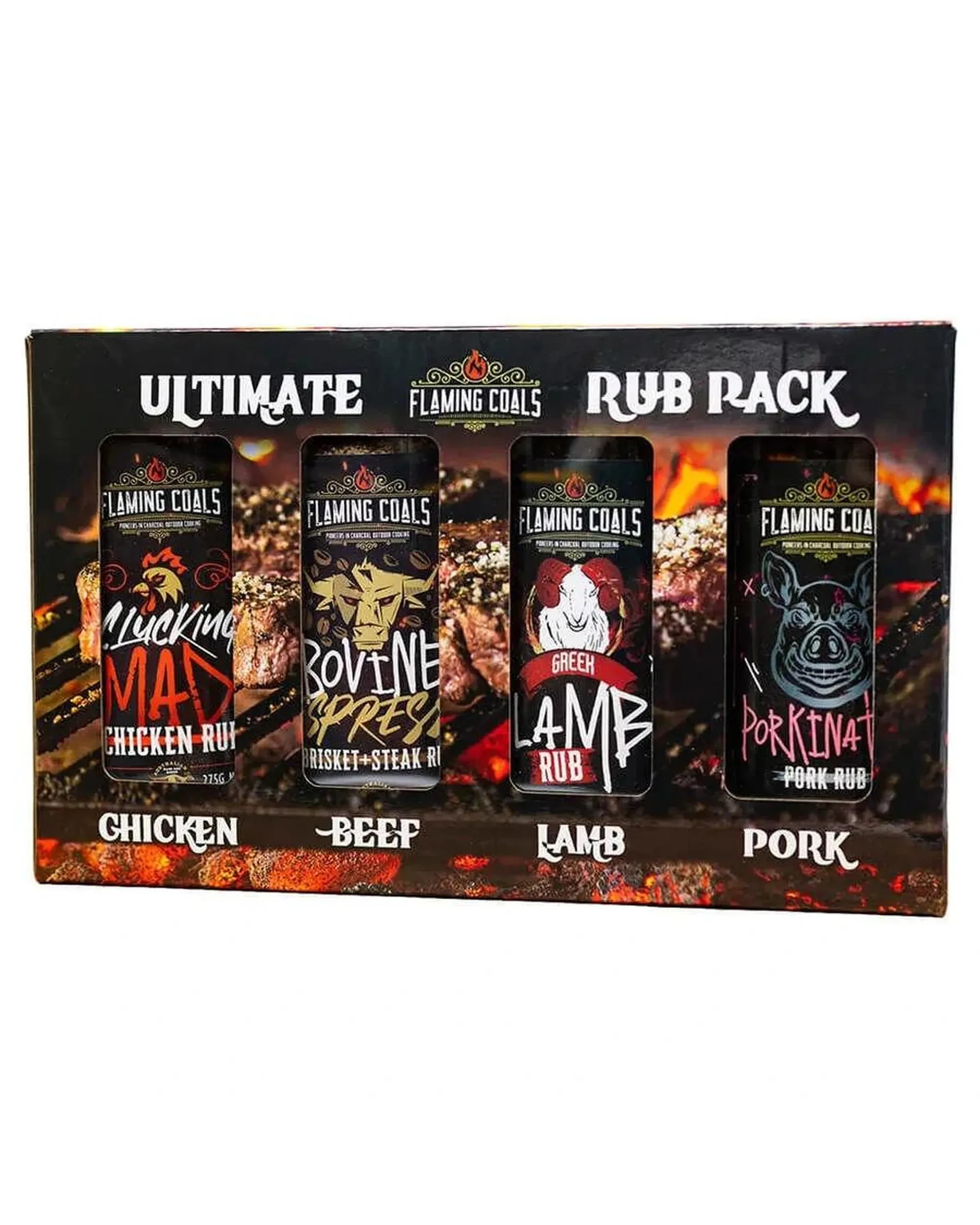 1 Flaming Coals Ultimate 4 Rub Pack - Giftbox Set, 1 of 9