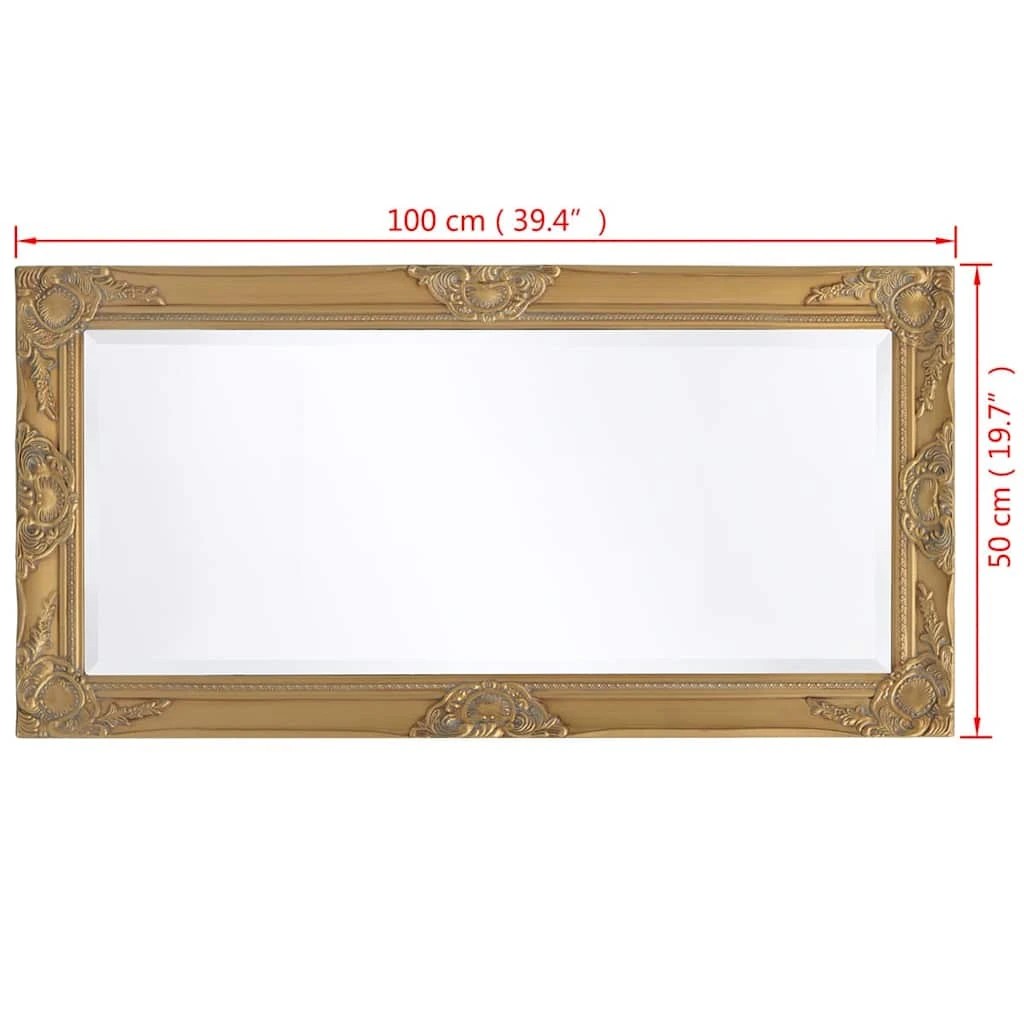 9 Vidaxl Mirror Hanging Mirror - Gold, 9 of 9