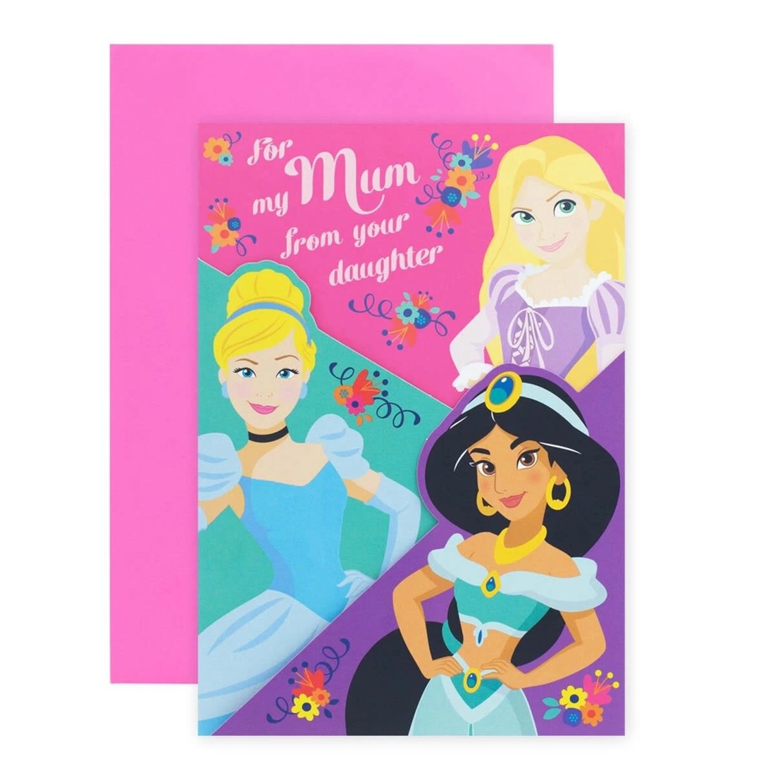1 Hallmark Disney Princess Mother's Day Card - Cinderella, Rapunzel & Jasmin, 1 of 3