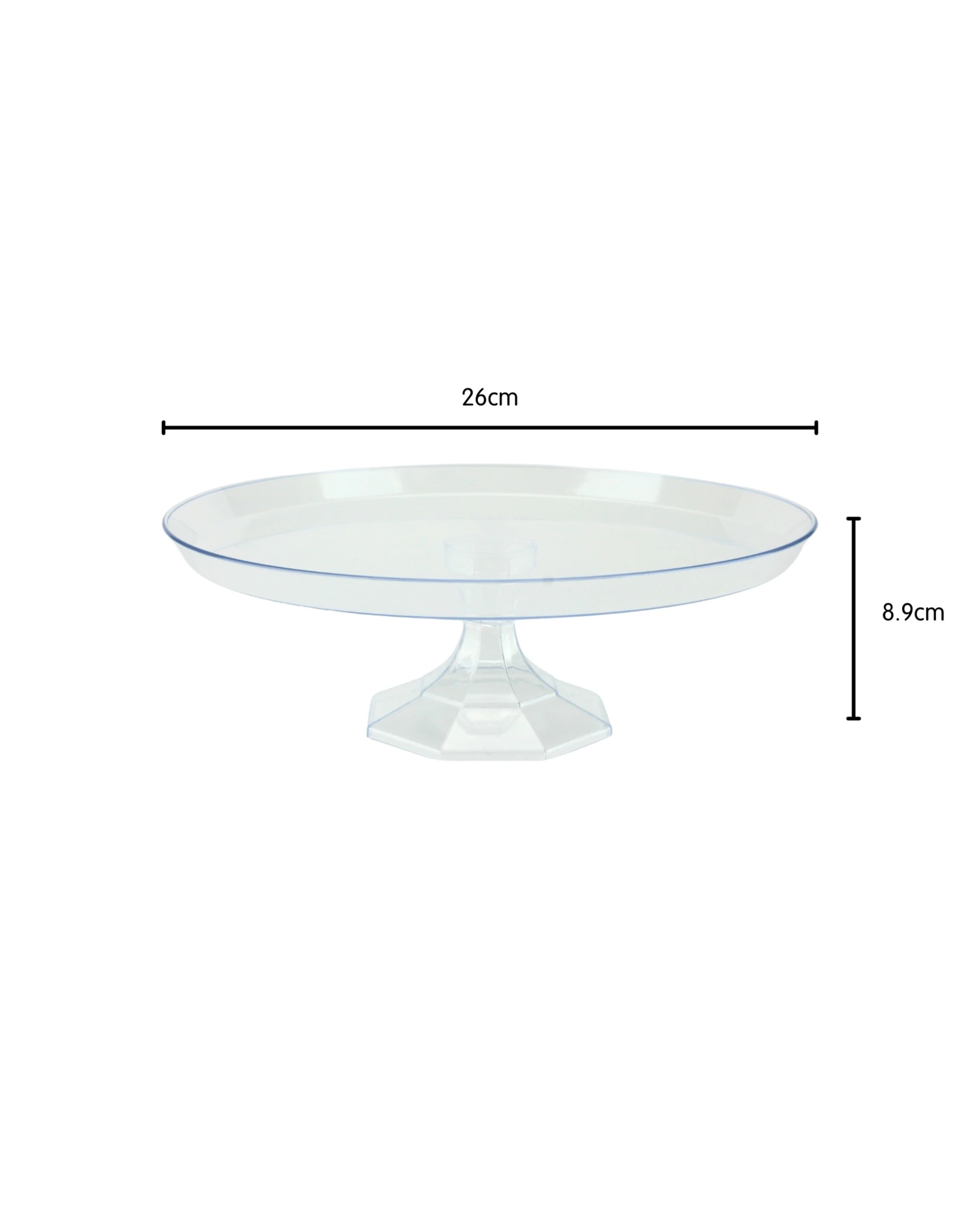 2 Spice Kitchen Clear Round Acrylic Plastic Cake Stand 26cmClear - Clear, 2 of 2
