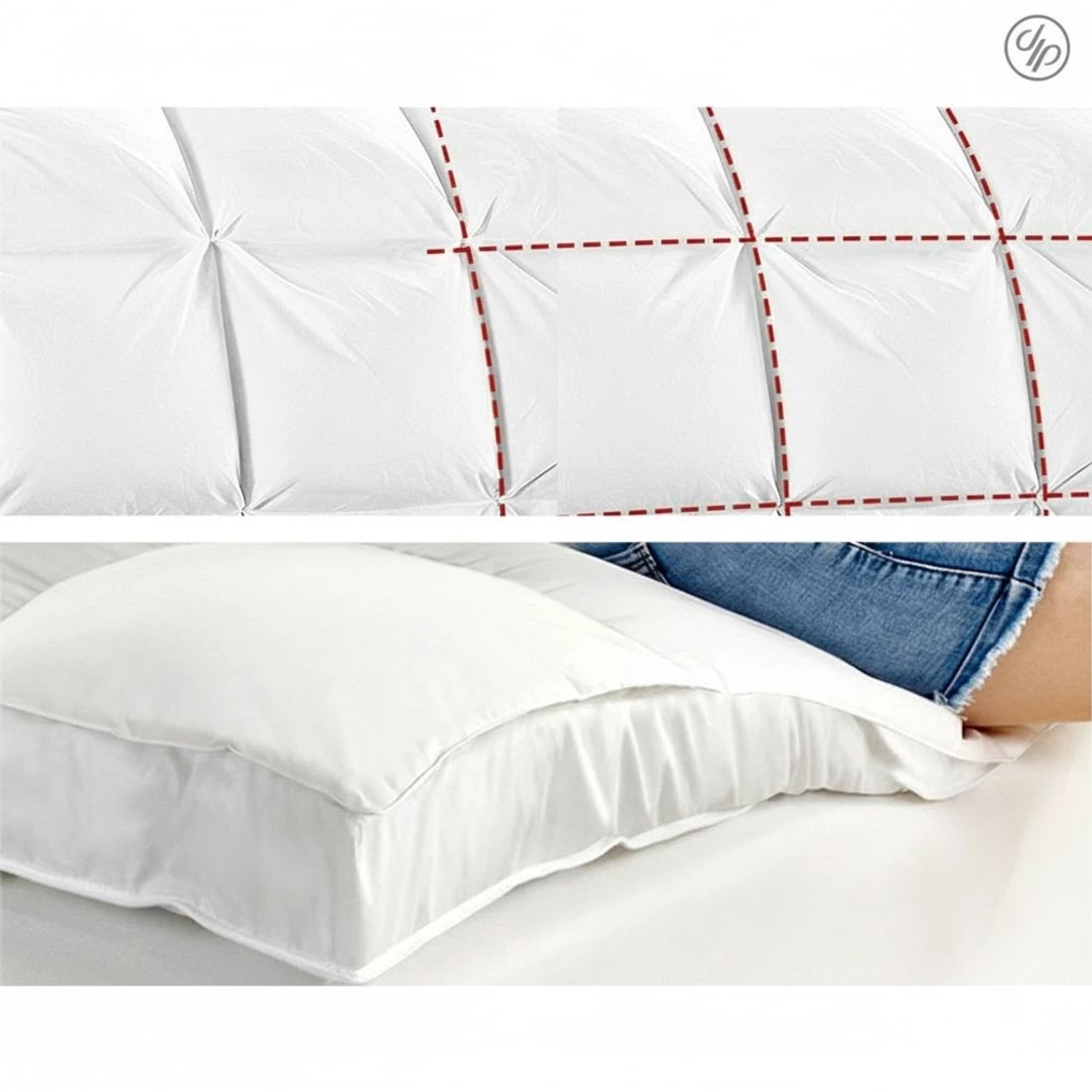 5 Giselle Bedding 5cm Bamboo Pillowtop Mattress Topper 1000GSM Mattress Pad for Back Pain Relief - King Bed - White, 5 of 7