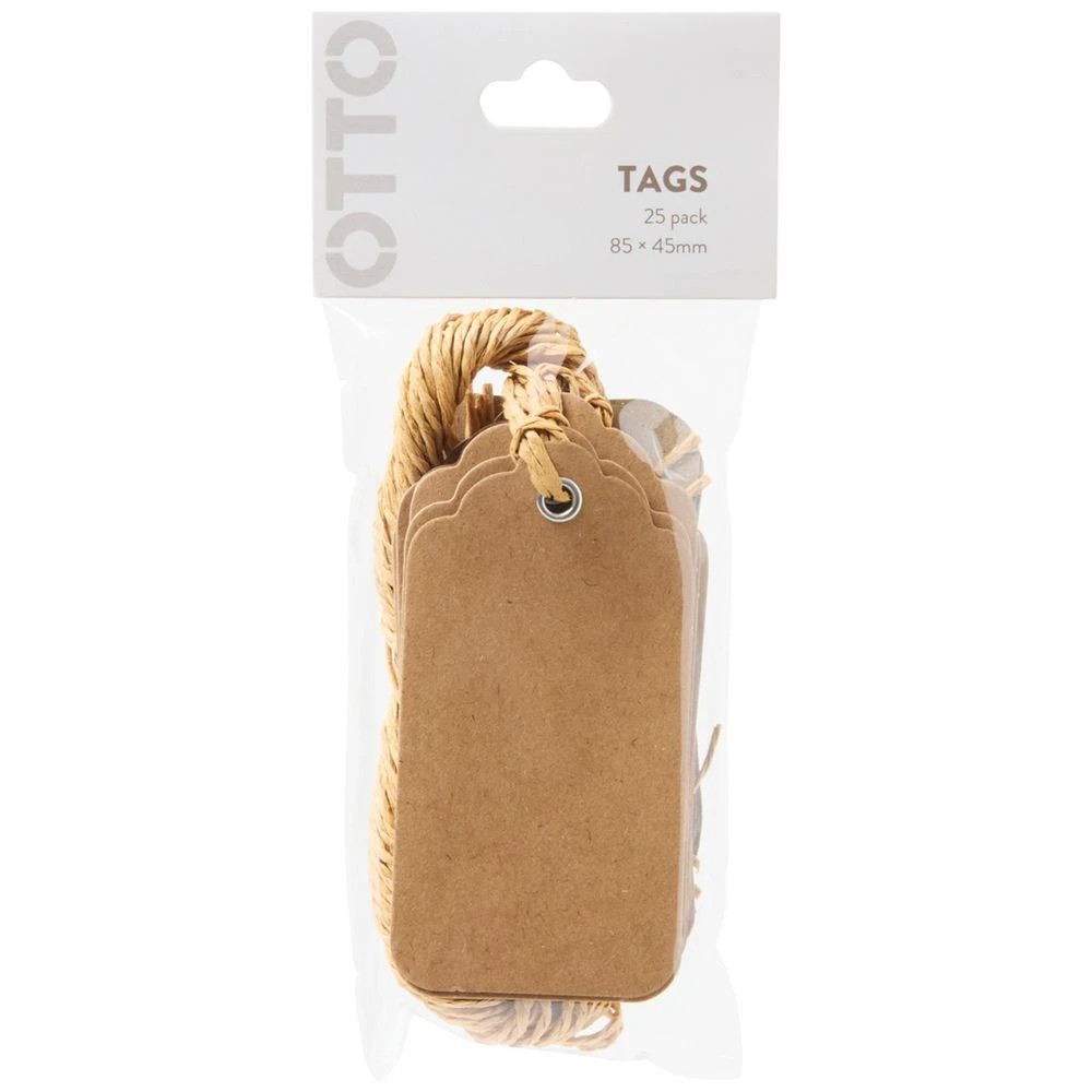 1 Otto Shipping Tag Scallop Kraft 25 Pack, 1 of 3
