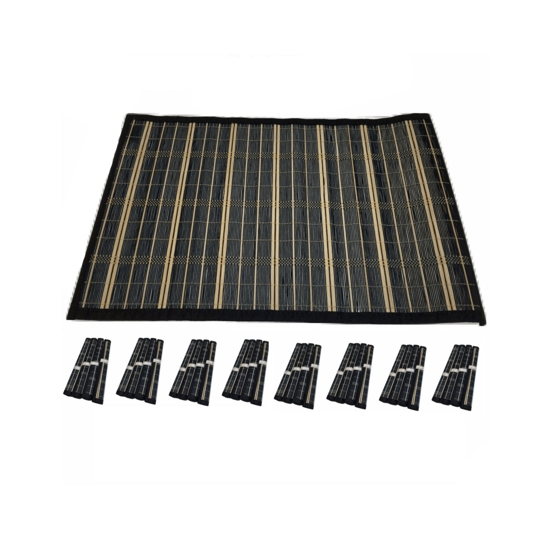 1 BR Home Set of 8 Bamboo Placemats for Dinner Table Decor, 1 of 7