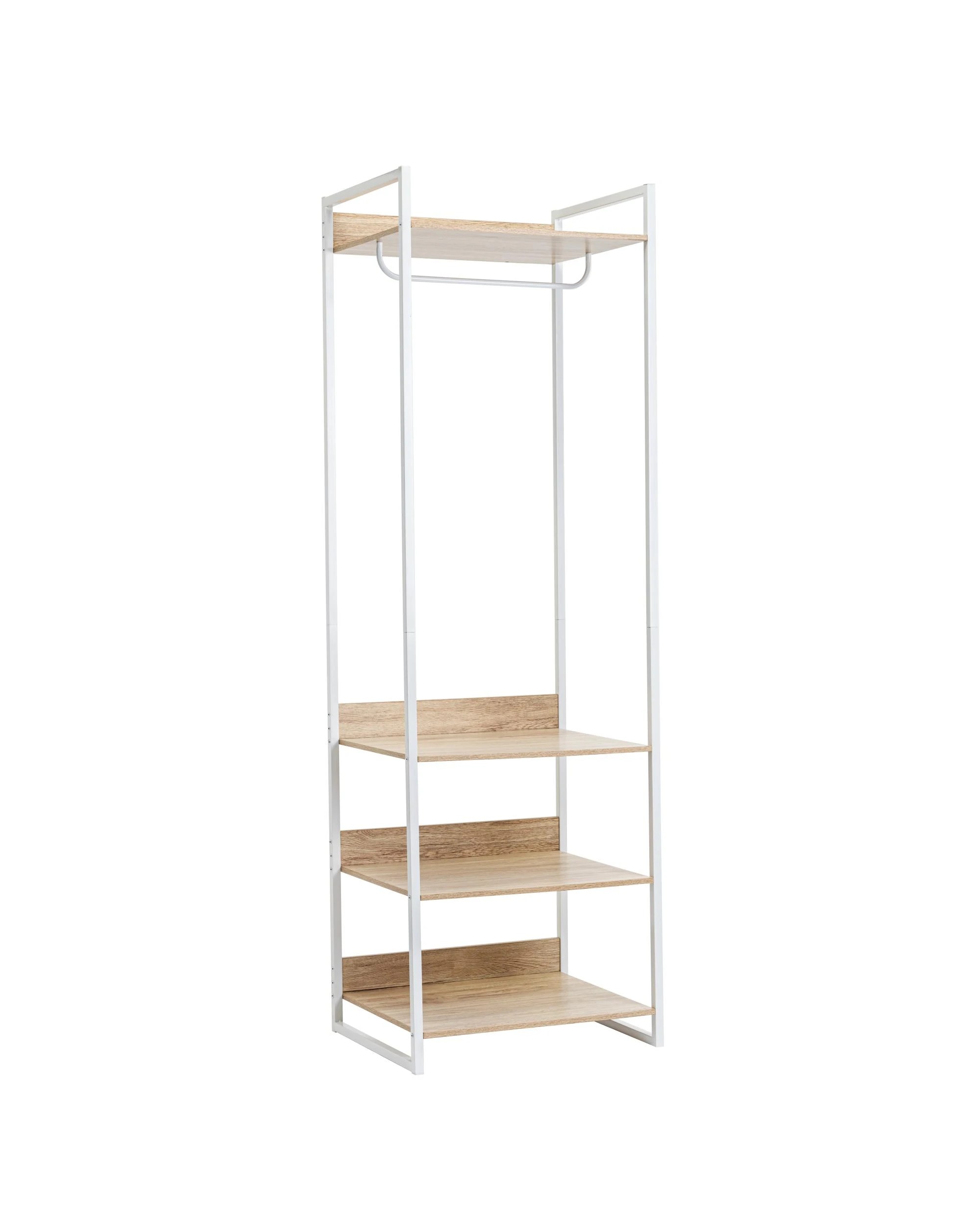1 Kodu Open Wardrobe Clothes Hanger Shelving - White, 1 of 10