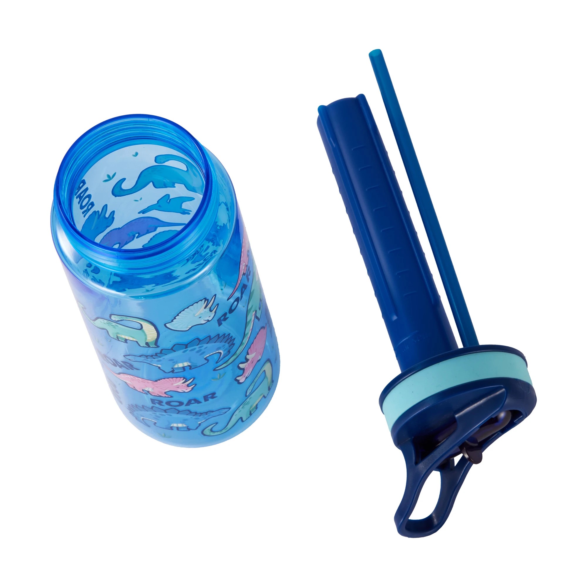 7 650ml Blue Dinosaur Flared Drink Bottle, 7 of 8