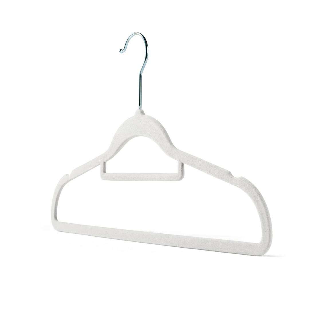 1 30 Pack Flocked Hangers - White, 1 of 8
