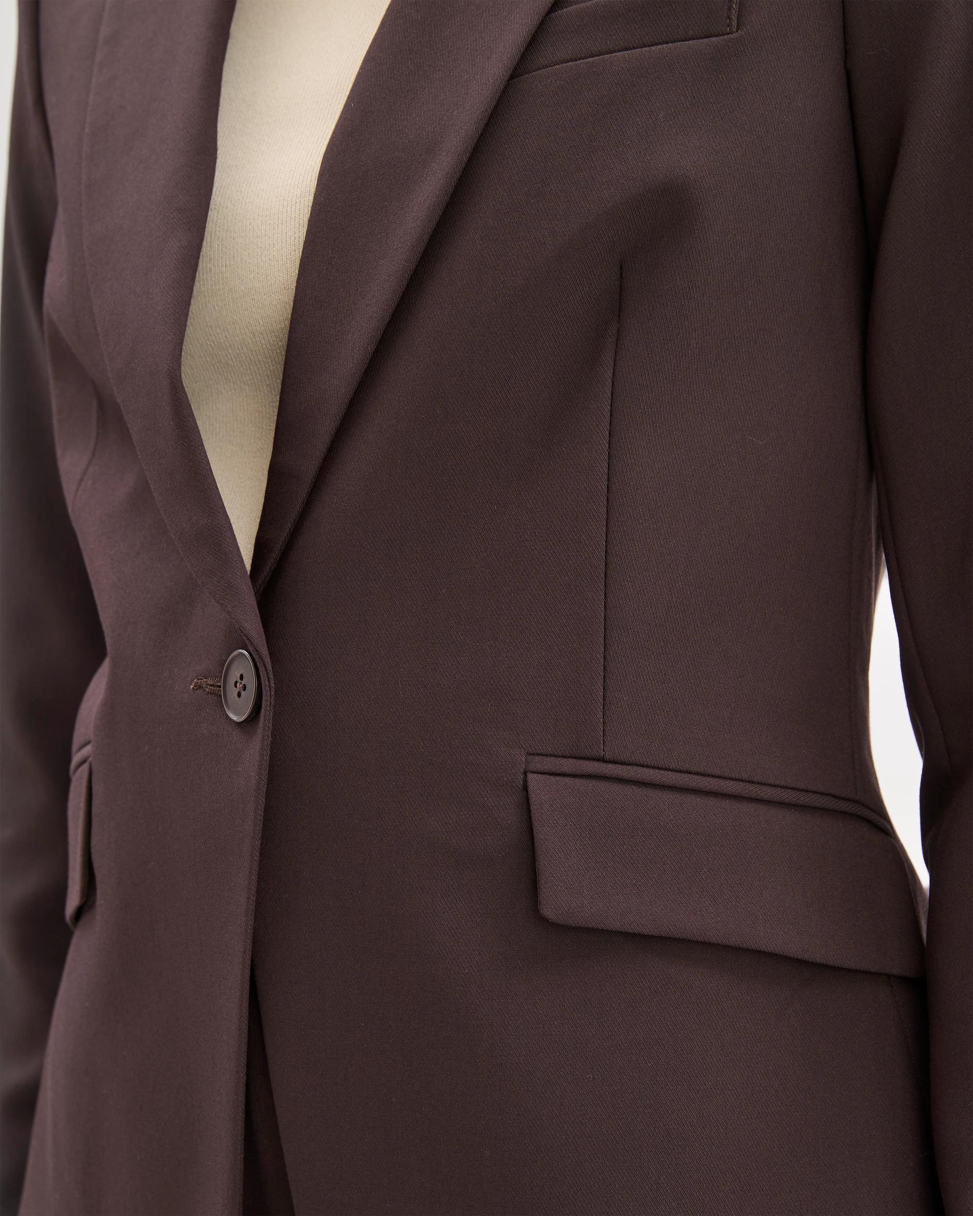 6 Preview Classic Single Breasted Blazer COFFEE BEAN, 6 of 7