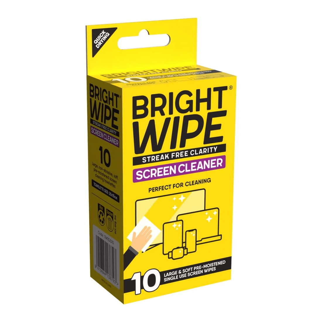 1 Brightwipe Screen Cleaning Wipes 10 Pack, 1 of 1