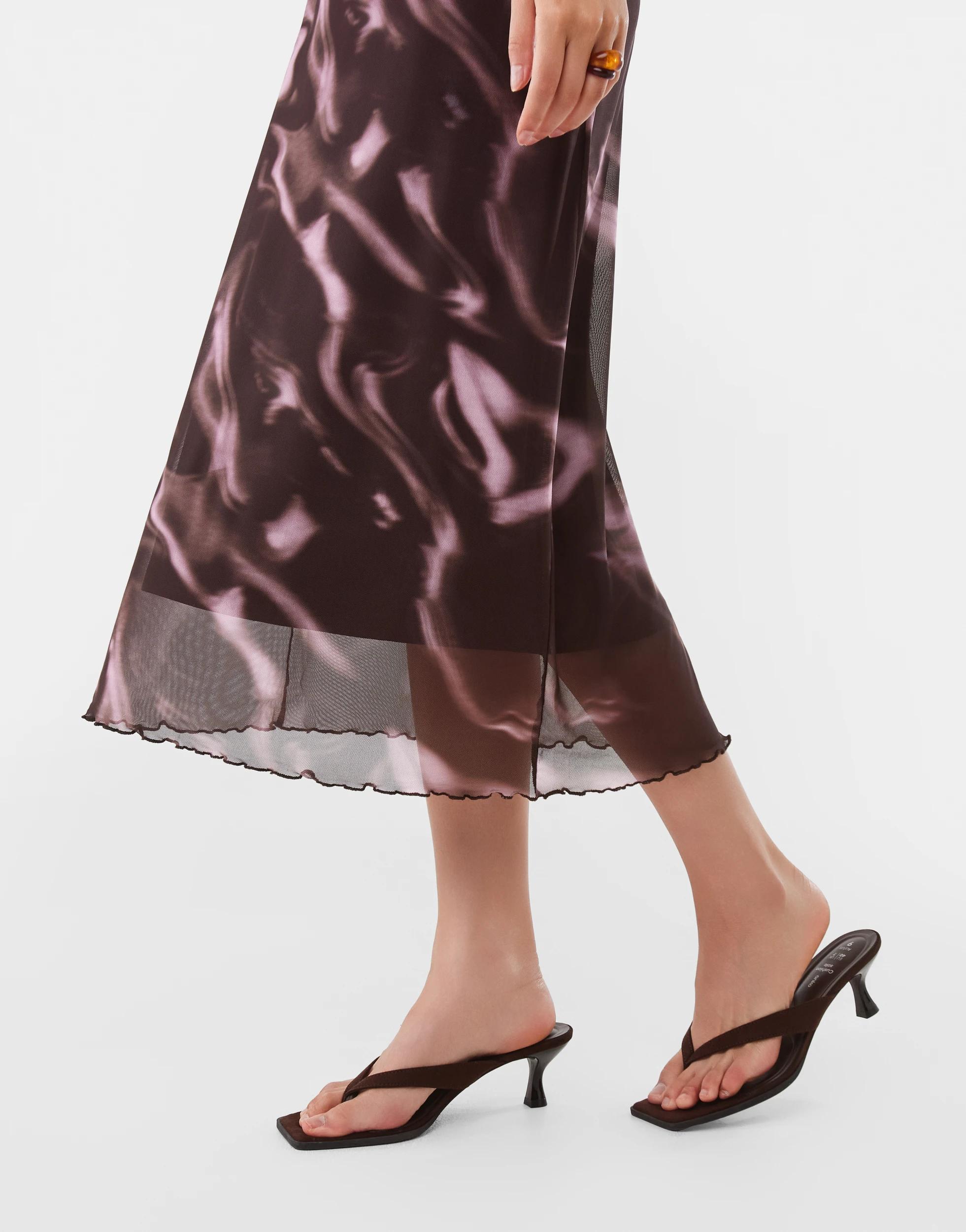 7 Sleeveless Mesh Ruched Midi Dress Choc Pink, 7 of 7