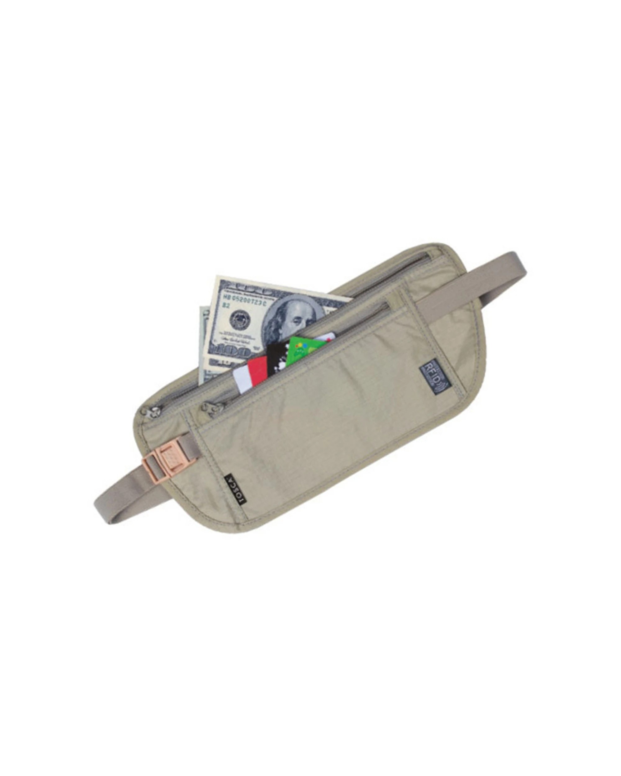 1 Tosca Rfid Blocking Safety Travel Waist Security Bag - Beige, 1 of 1