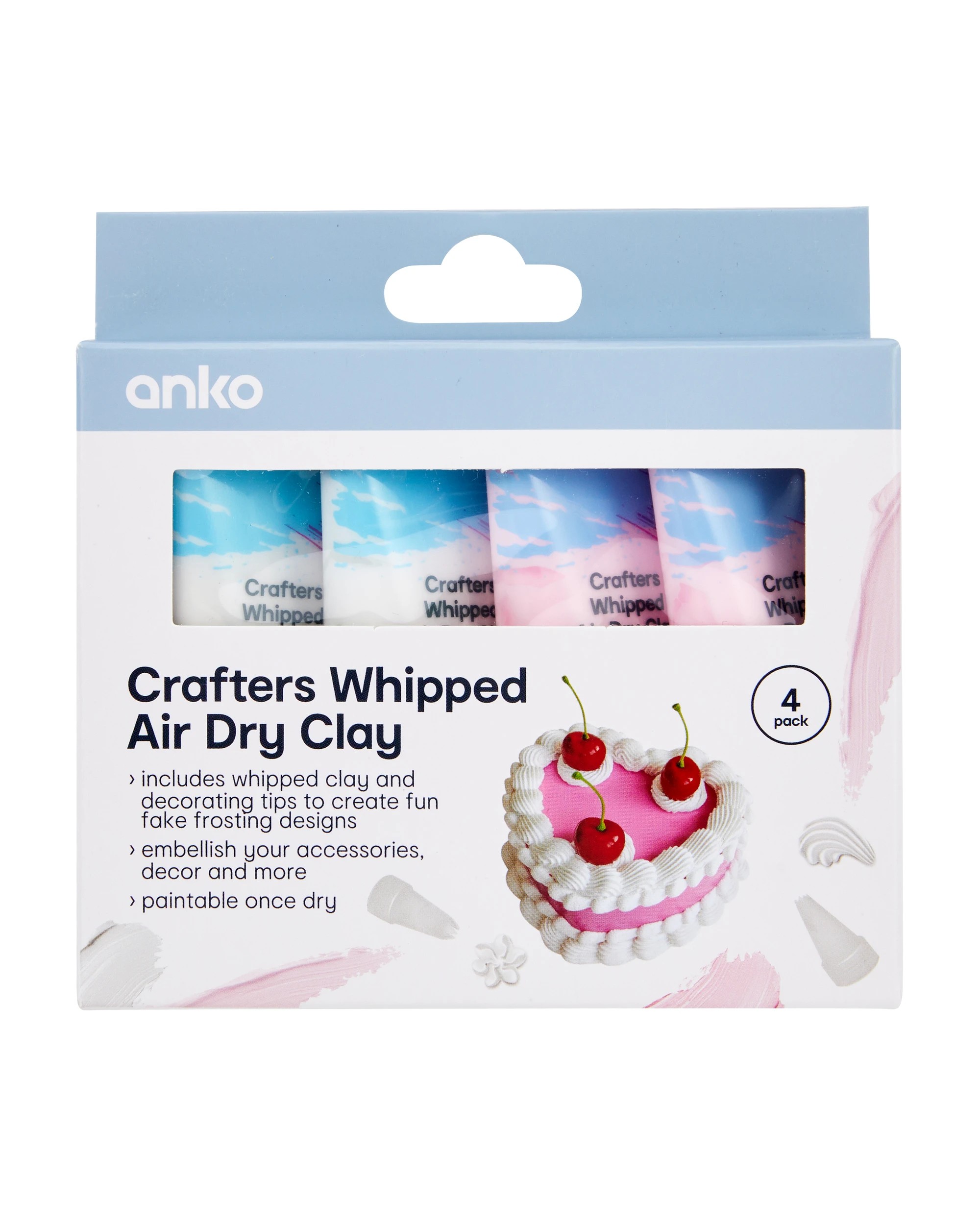 1 4 Pack Crafters Whipped Air Dry Clay, 1 of 3