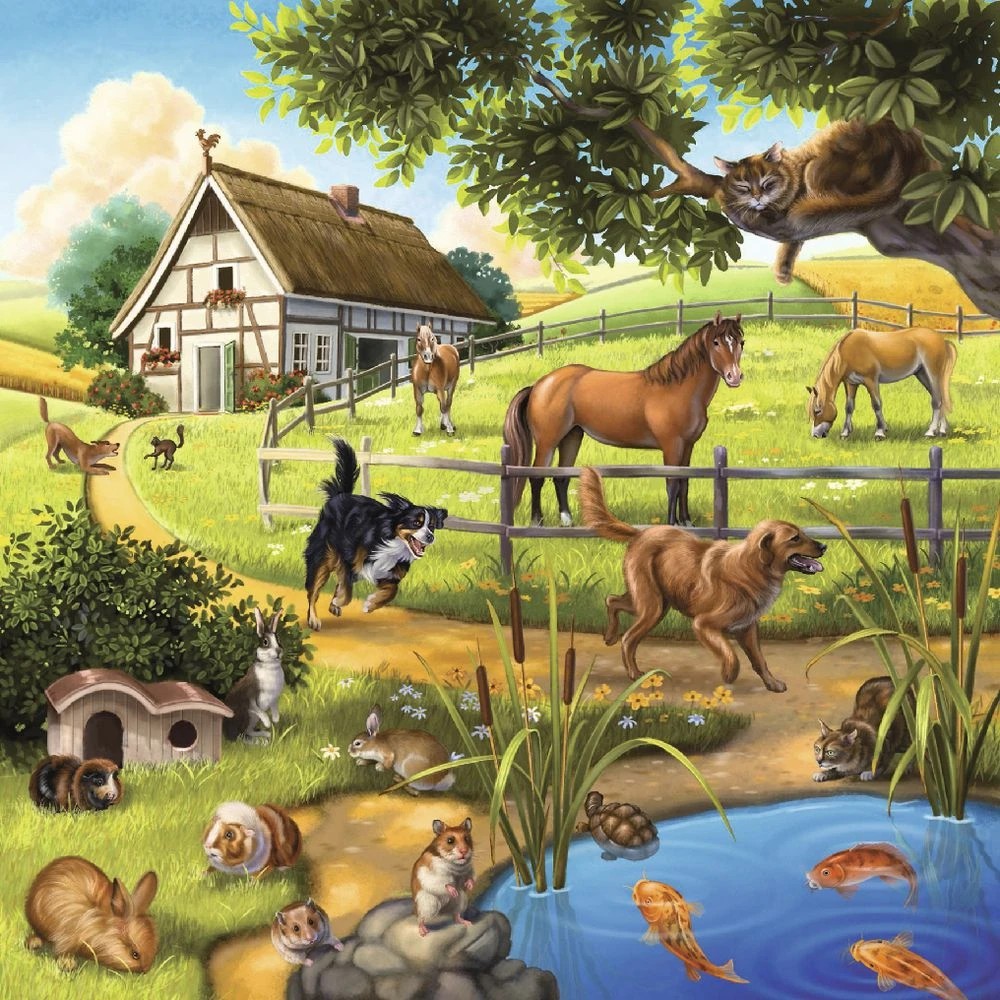 4 Ravensburger Forest, Zoo and Pets Puzzle 3 Pack, 4 of 4