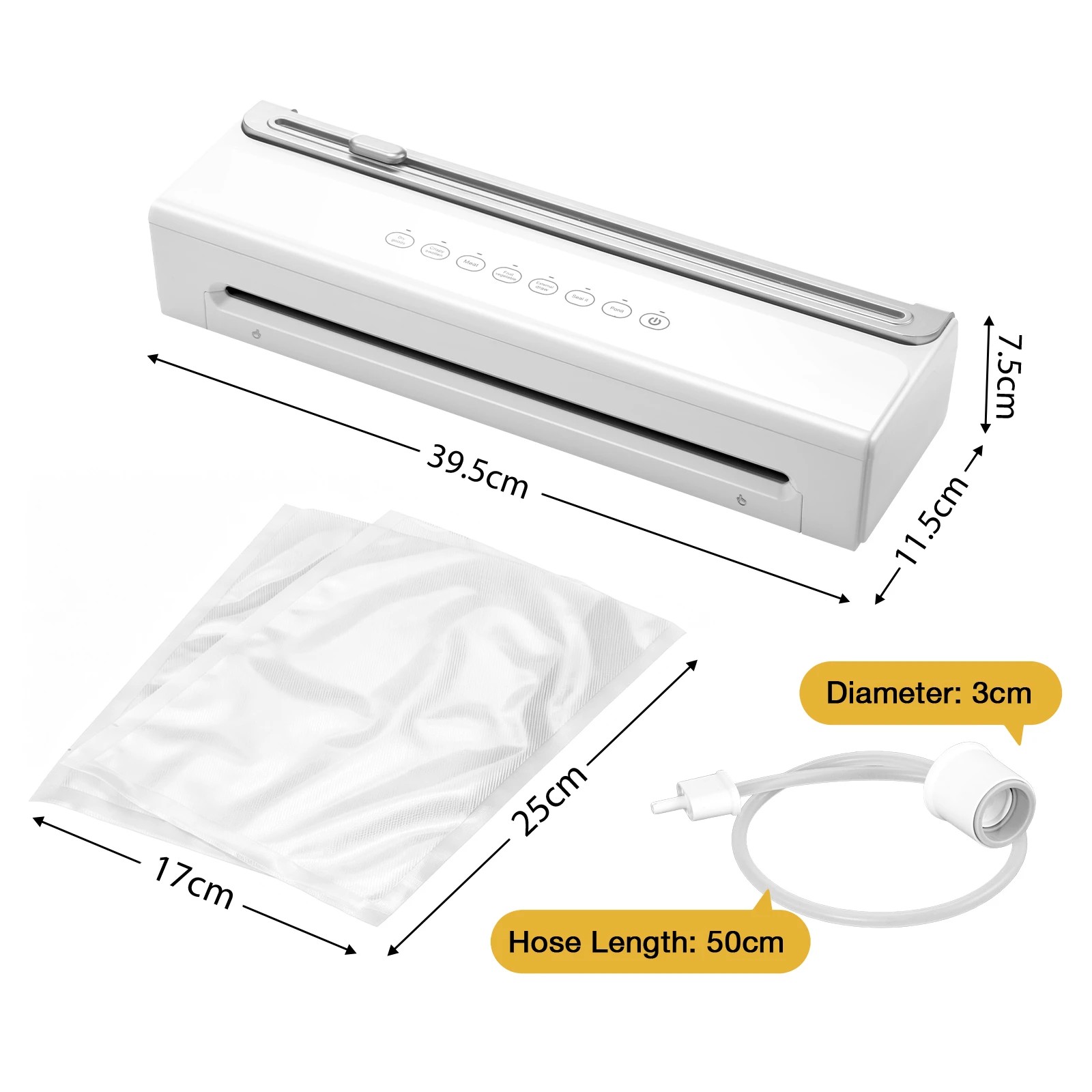 1 Ausway Vacuum Sealer Machine Food Saver Dry Wet Storage 62kPa, 1 of 4