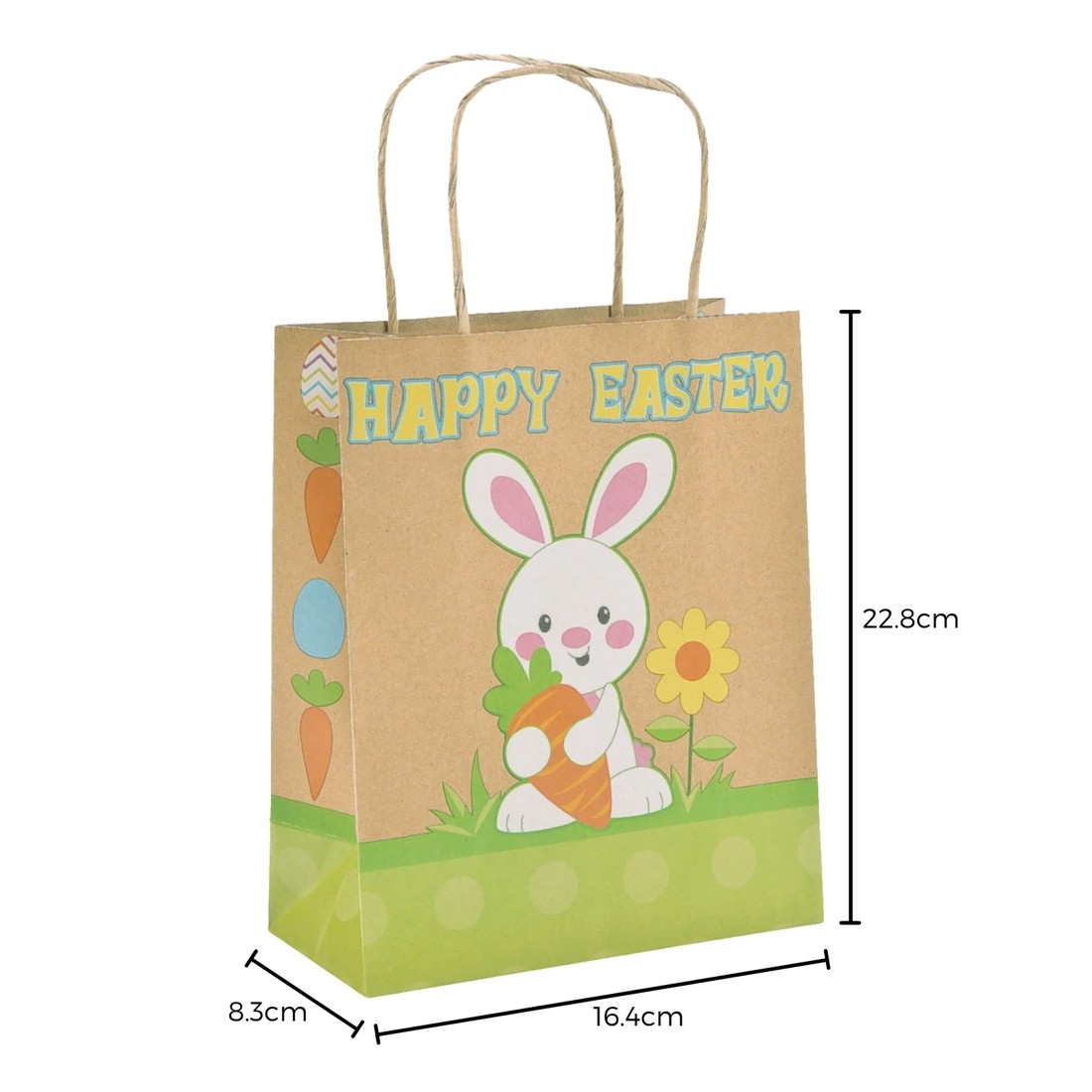 2 Oriental Trading Happy Easter Kraft Gift Bags Pack of 12, 2 of 2
