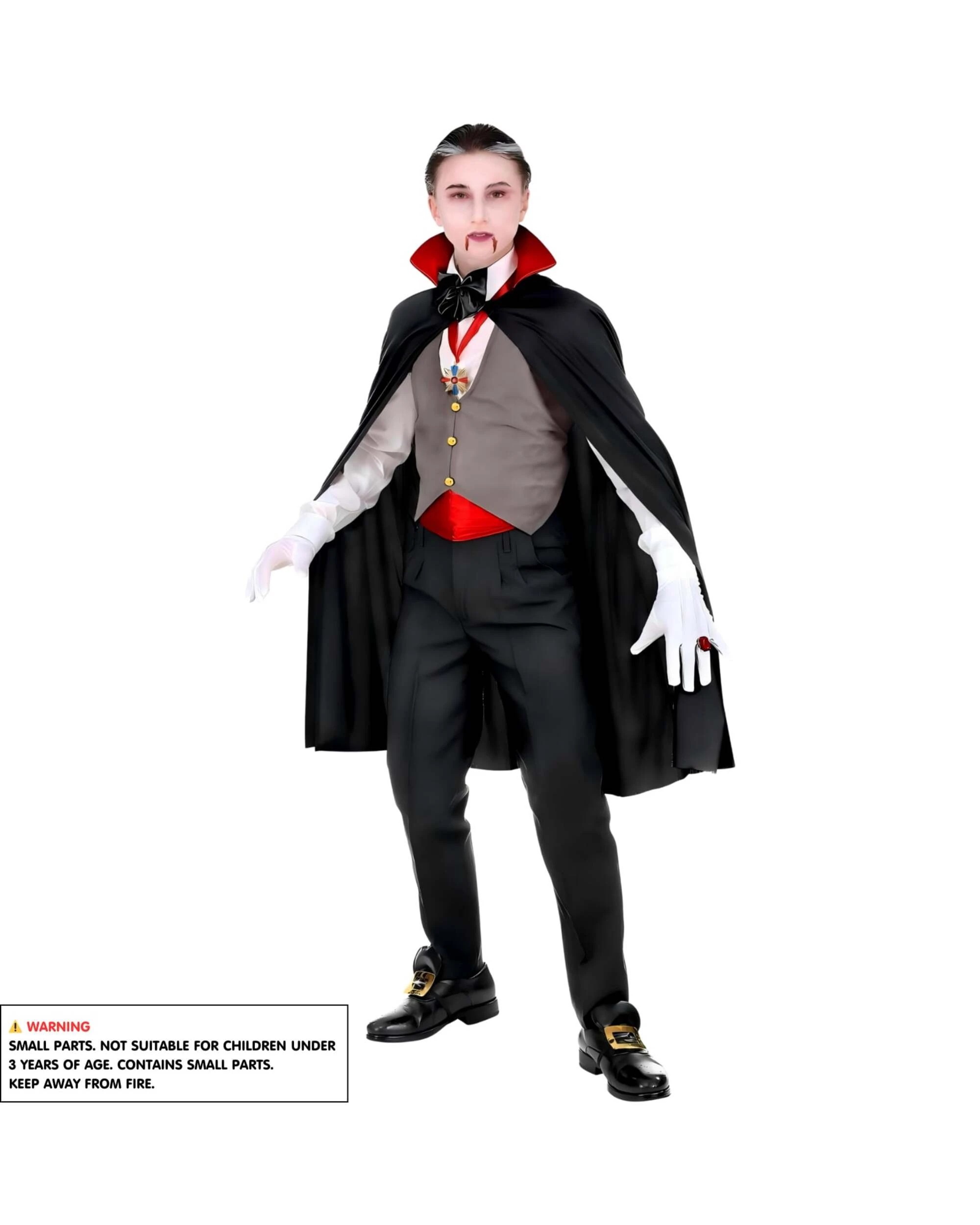 2 Uncle Bills Adult Vampire Costume One Size - One Size - Standard - Black, 2 of 2