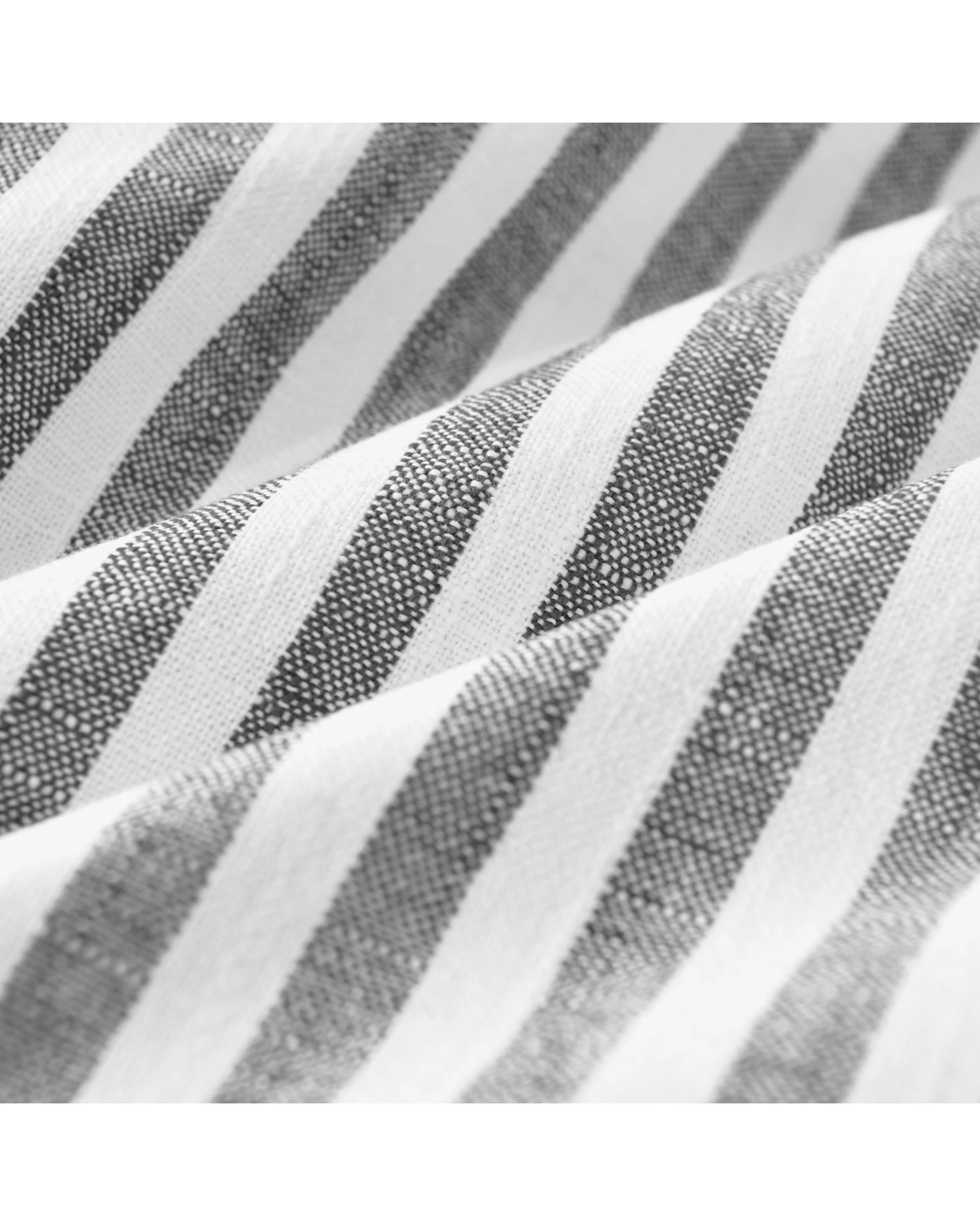 3 Cadence & Co. Oscar Faux Linen Ottoman Bean Bag Cover - Charcoal, 3 of 6