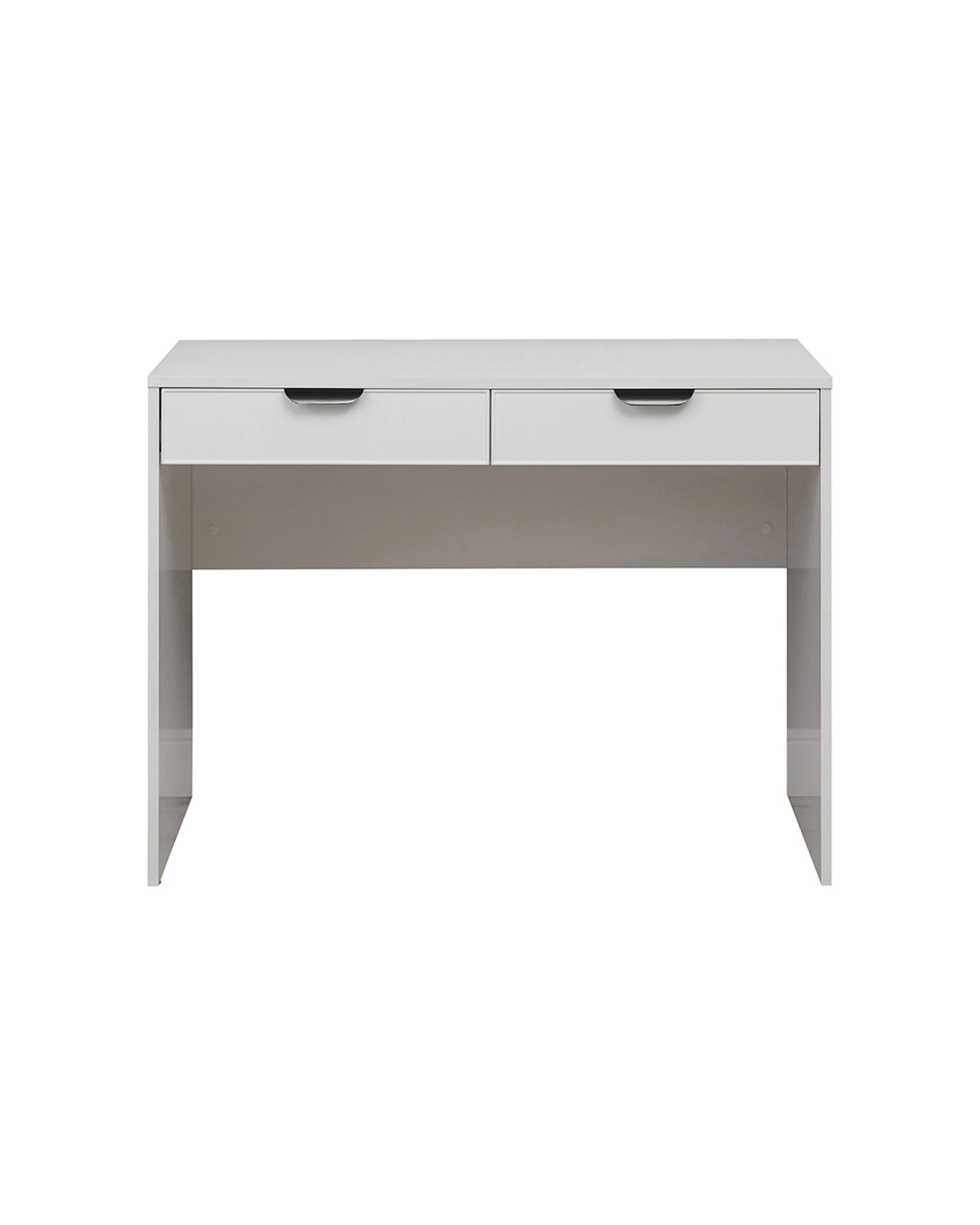 1 European Cabinetry Odessa Slim Front Furniture Desk Pull Handle - White, 1 of 2
