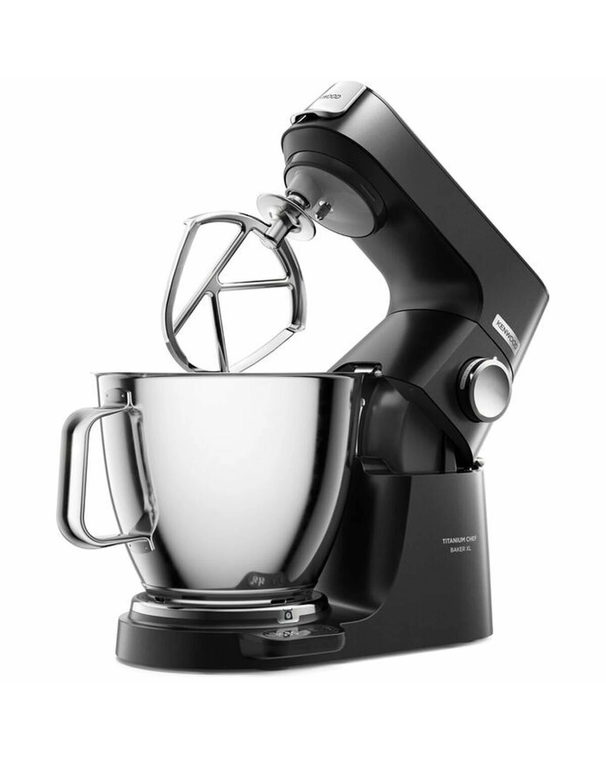 2 Kenwood XL Titanium Chef Baker Benchtop Mixer Black, 2 of 5