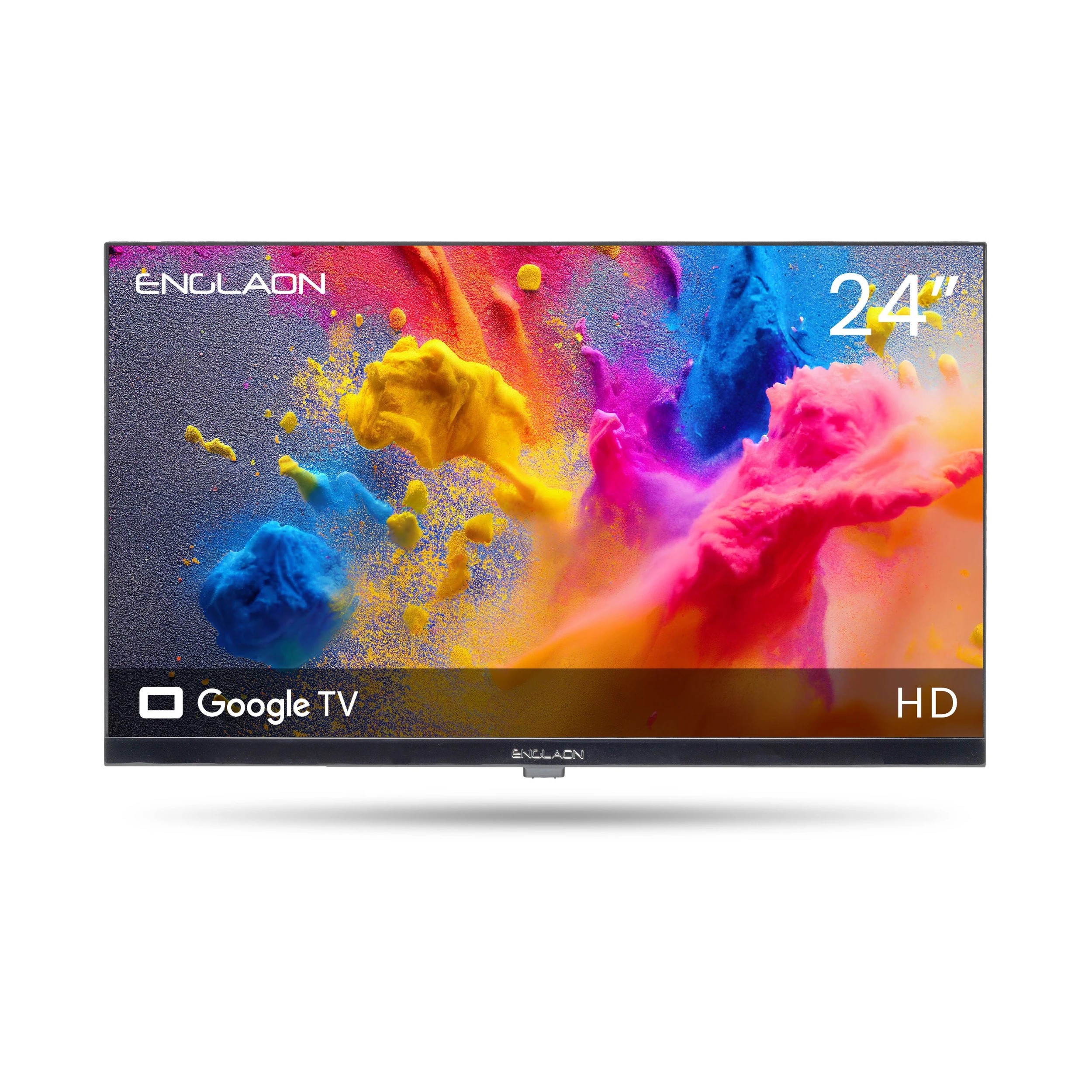1 ENGLAON 24” HD 12V Google TV Android 14, Built-in Google Cast & Bluetooth - Black, 1 of 5