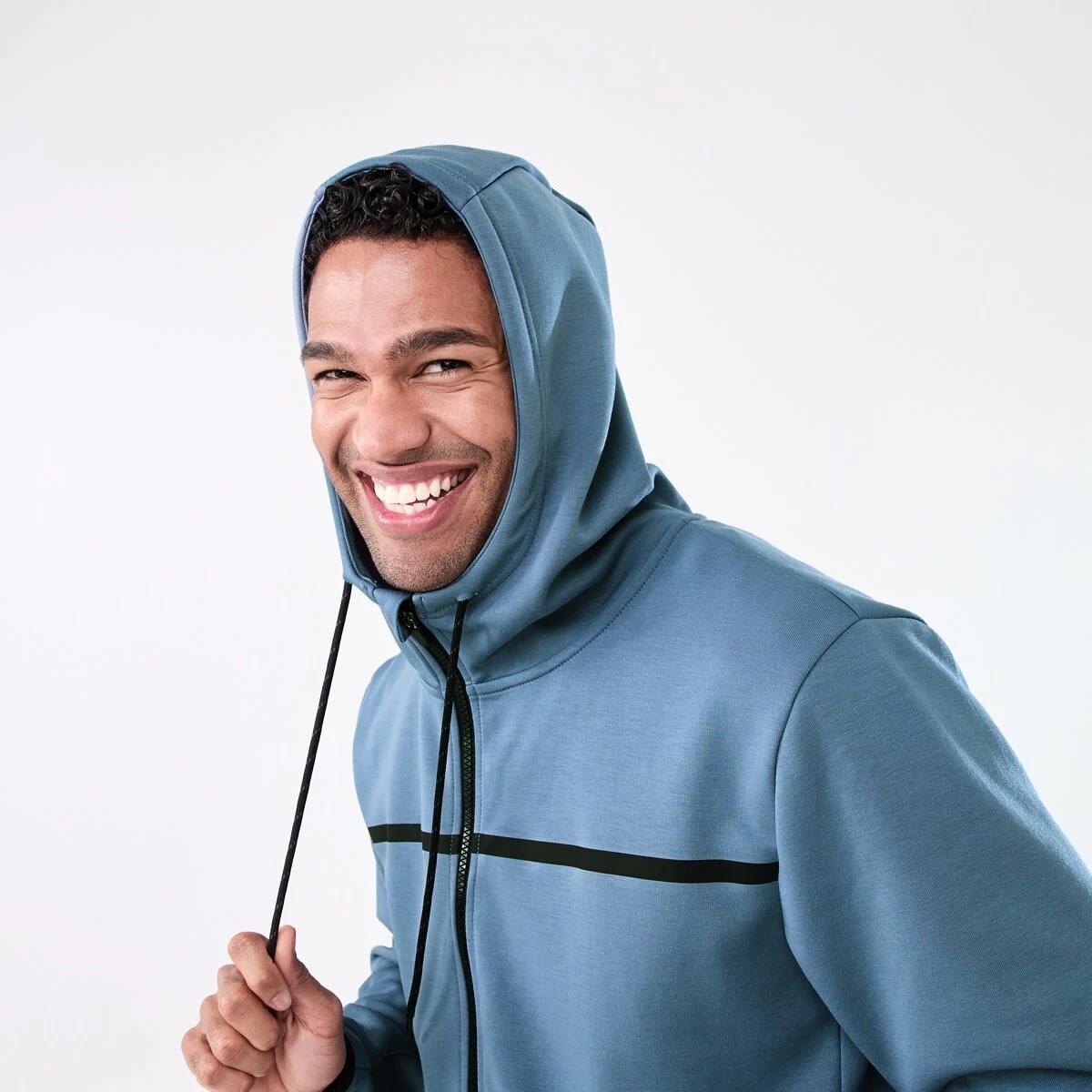 5 Active Mens Sports Hoodie FLINT STONE, 5 of 8