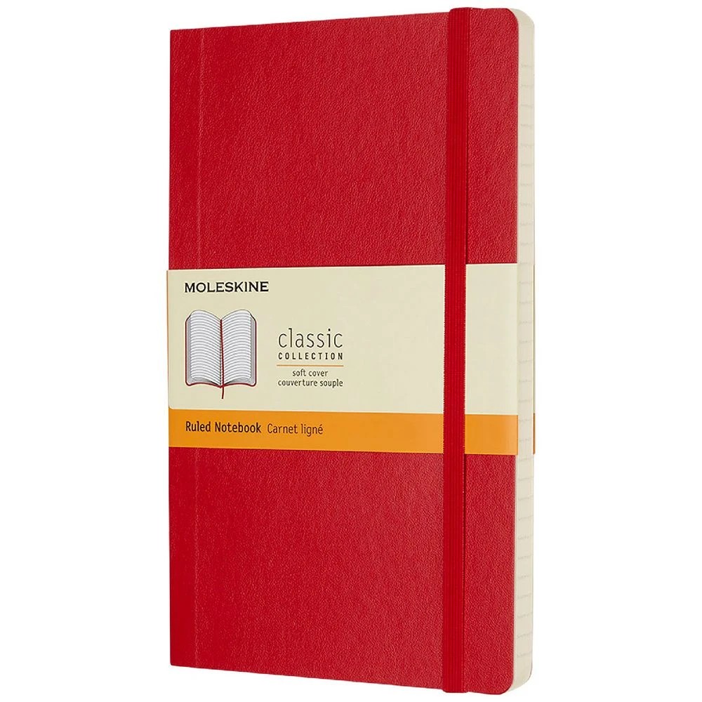 1 Moleskine Soft Cover Notebook Ruled Large Scarlet Red, 1 of 5