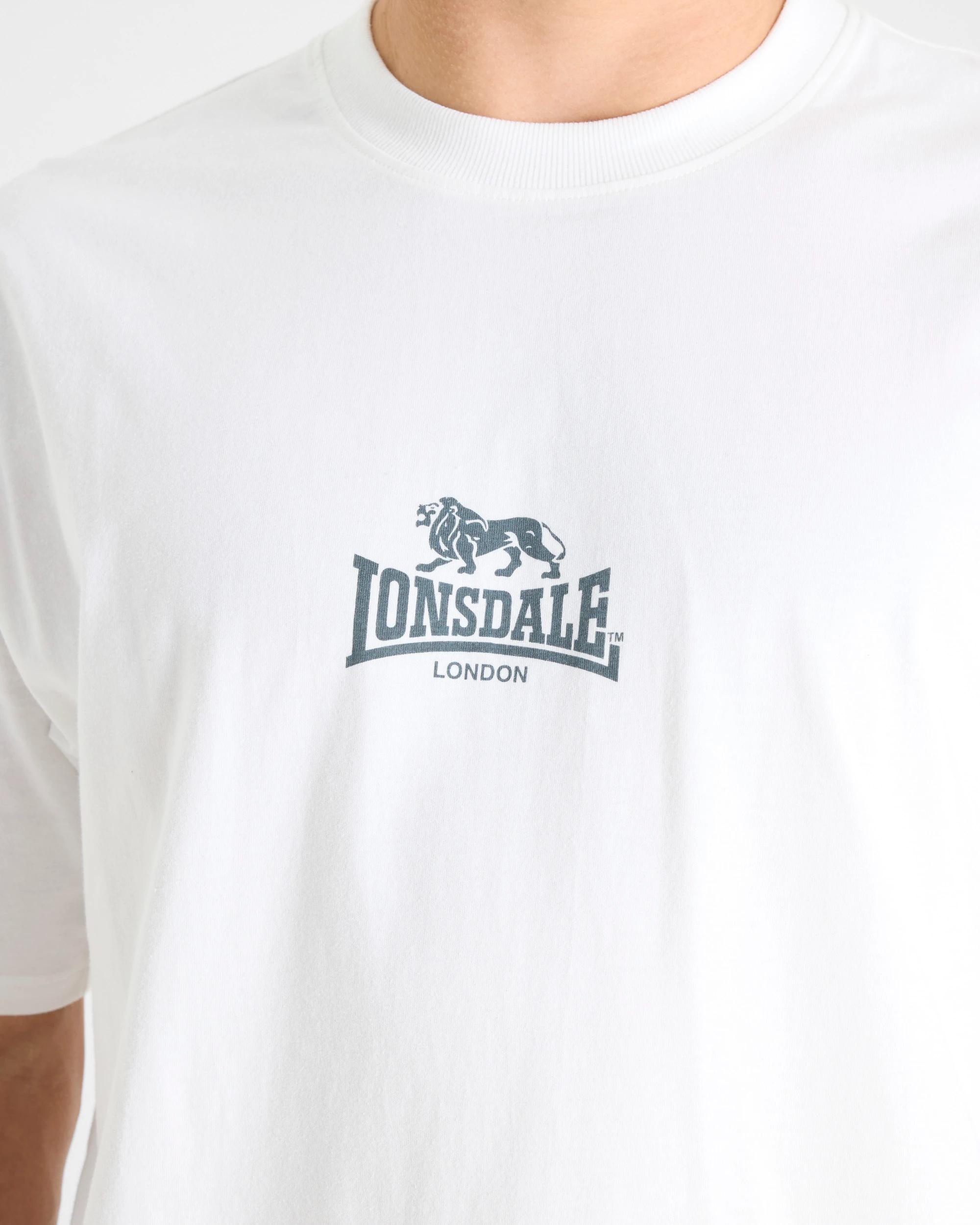 3 Lonsdale London Varsity Short Sleeve T-Shirt WHITE, 3 of 5