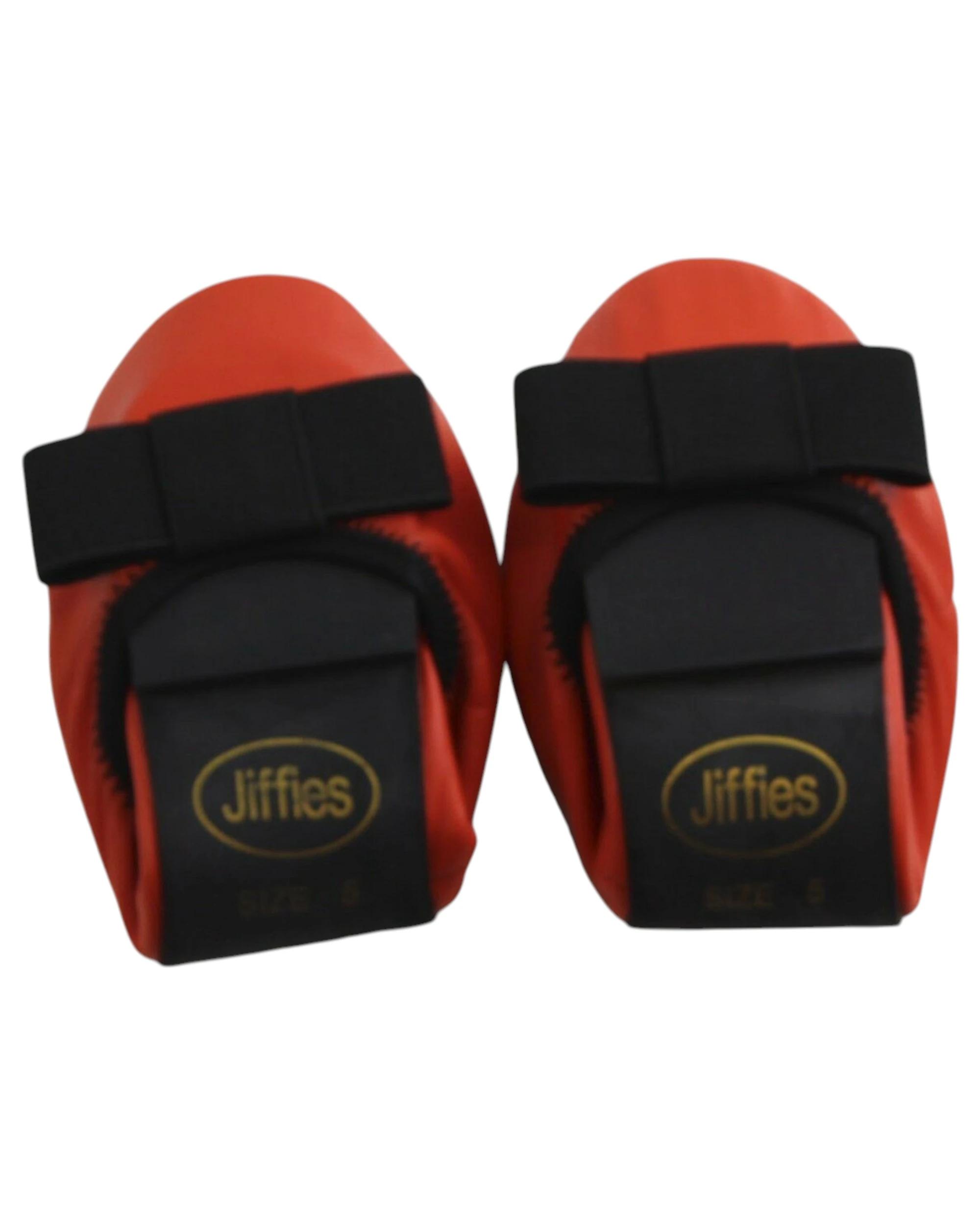 2 Jiffies Leather Ballet Louise Womens Dance Flats Shoes ORANGE, 2 of 2