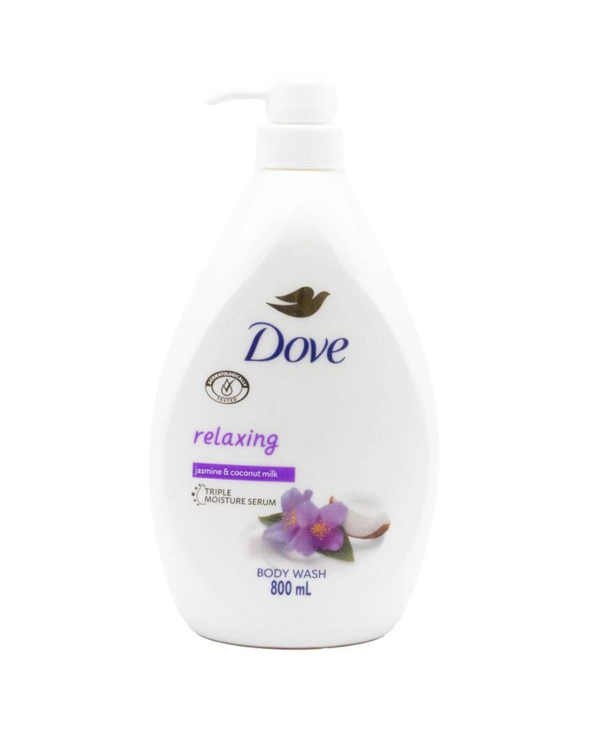 2 Dove Triple Moisture Serum 6PK Body Wash 800ml Jasmine Coconut Milk Scent - White, 2 of 3