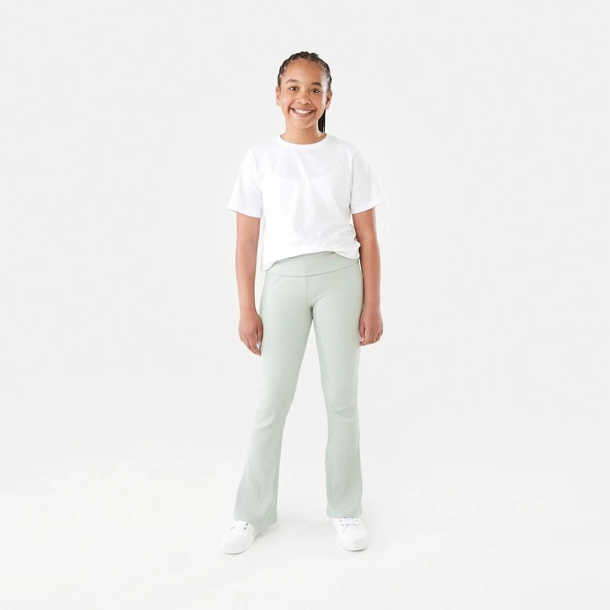 5 Rib Roll Waist Leggings Aqua Grey, 5 of 8