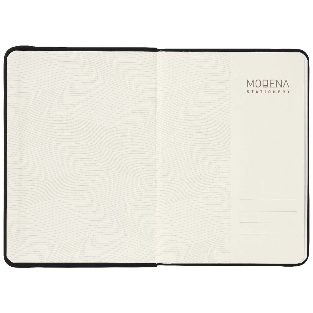 3 Modena A6 PU Ruled Notebook Black, 3 of 5