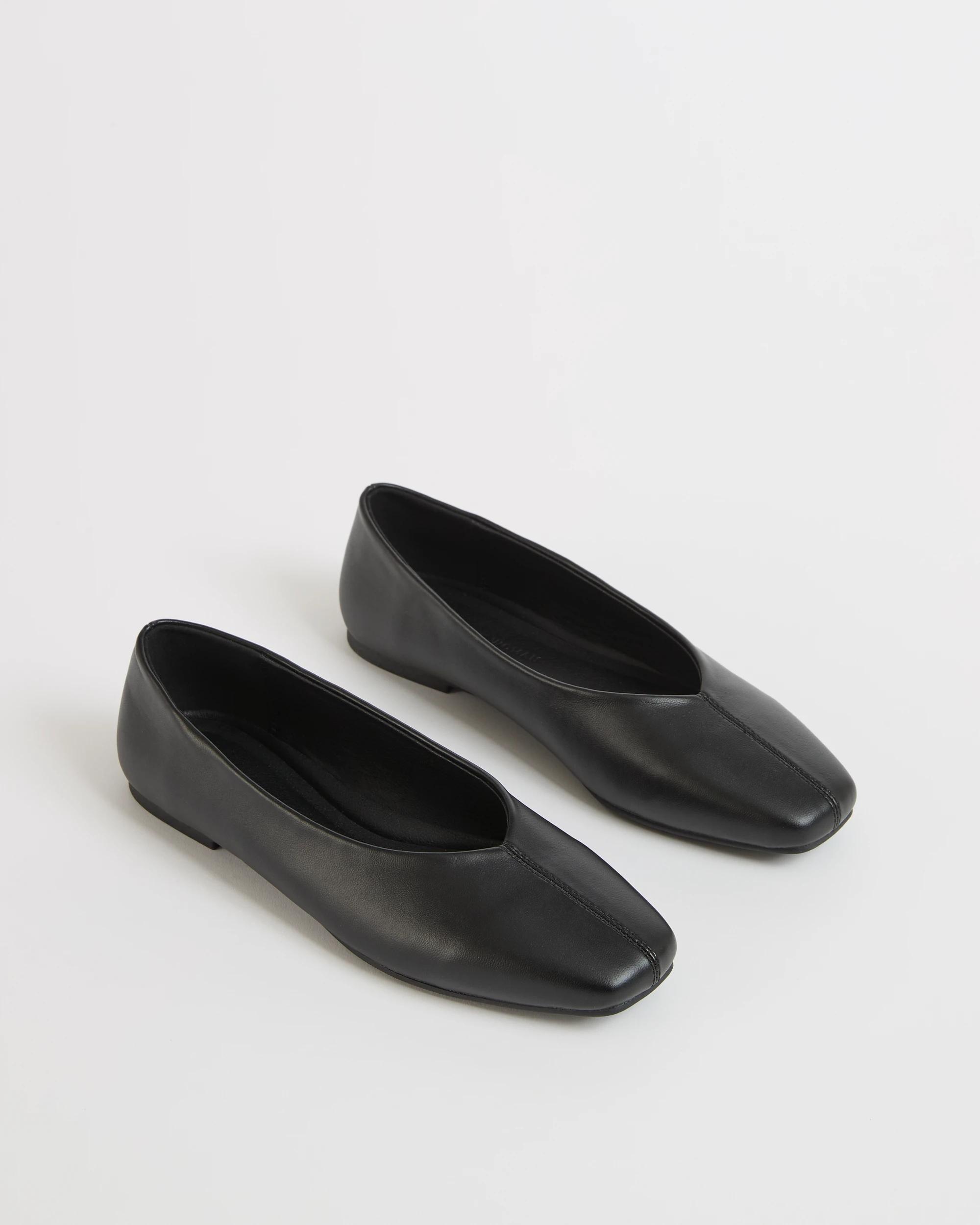 2 Target Woman Sola Square Toe Ballet Flats BLACK, 2 of 3