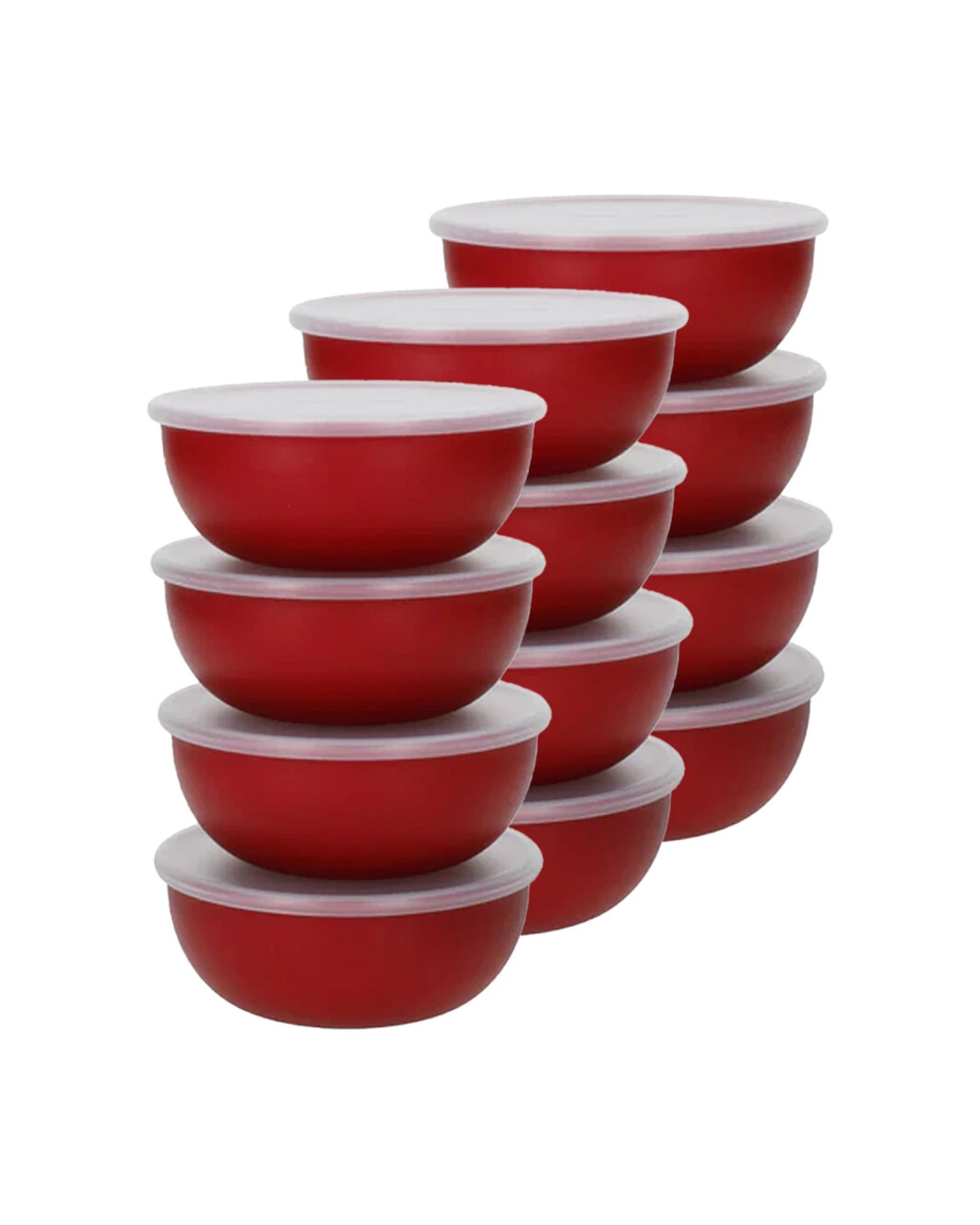 1 KitchenAid 12pc Pinch Food Storage Bowls With Lids 4oz Dishwasher Safe - Red, 1 of 6