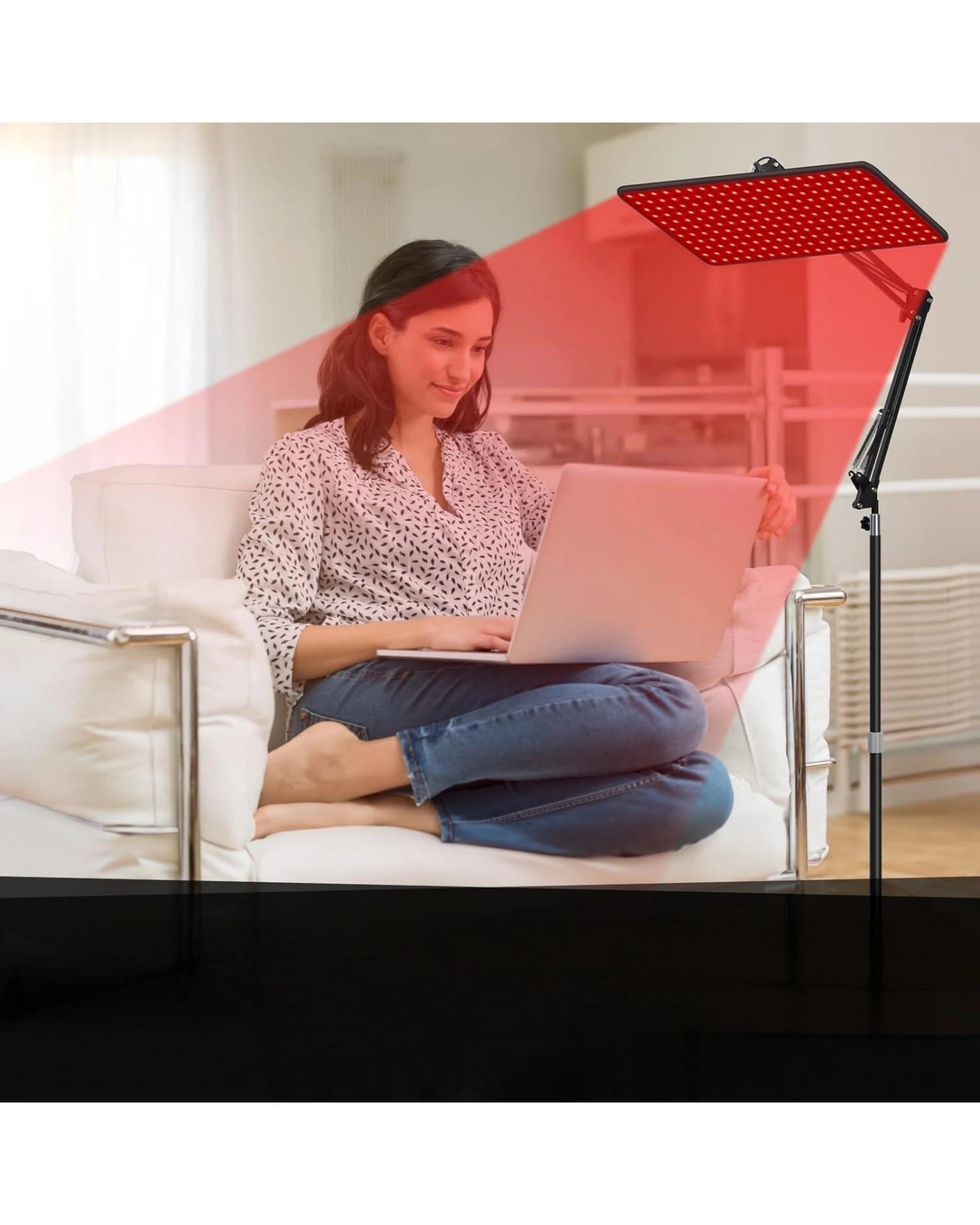 9 Advwin Red Light for Body and Face Infrared Light Therapy with Stand 40x20cm - Black, 9 of 9