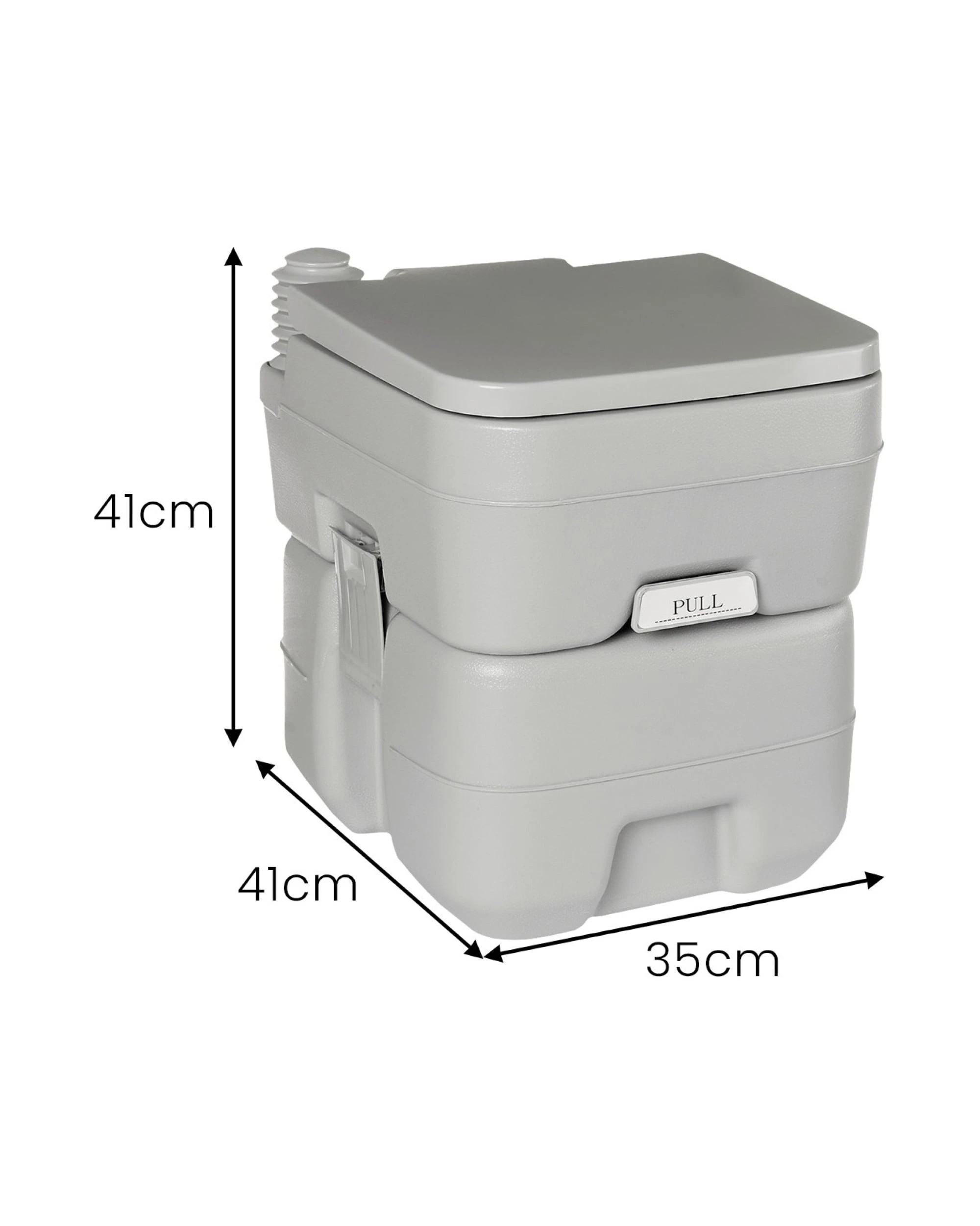 7 Wallaroo 20L Camping Portable Toilet Press Flush Pump - White, 7 of 10