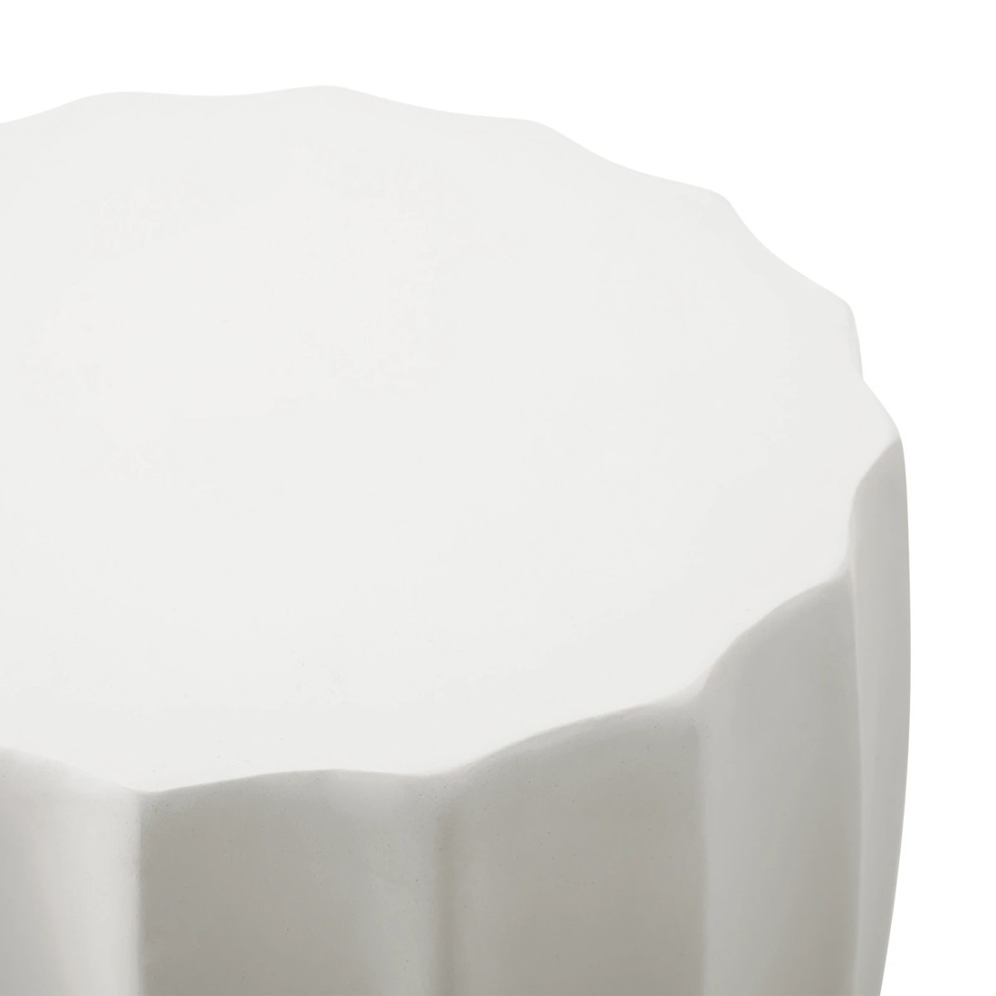 7 Oikiture Side Table End Stool Coffee Bedside Stand Stone Outdoor Indoor
 - White, 7 of 10