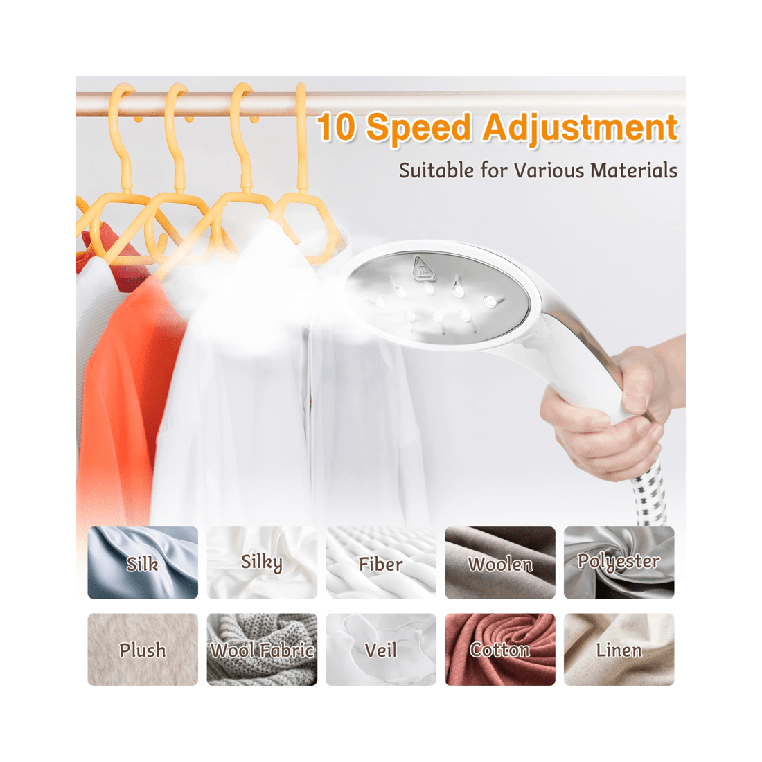 4 Advwin Standing Garment Steamer, 2000w Clothes Steamer With 2.7l Tank, Portable Steam Iron Wrinkle Remover, 4 of 7