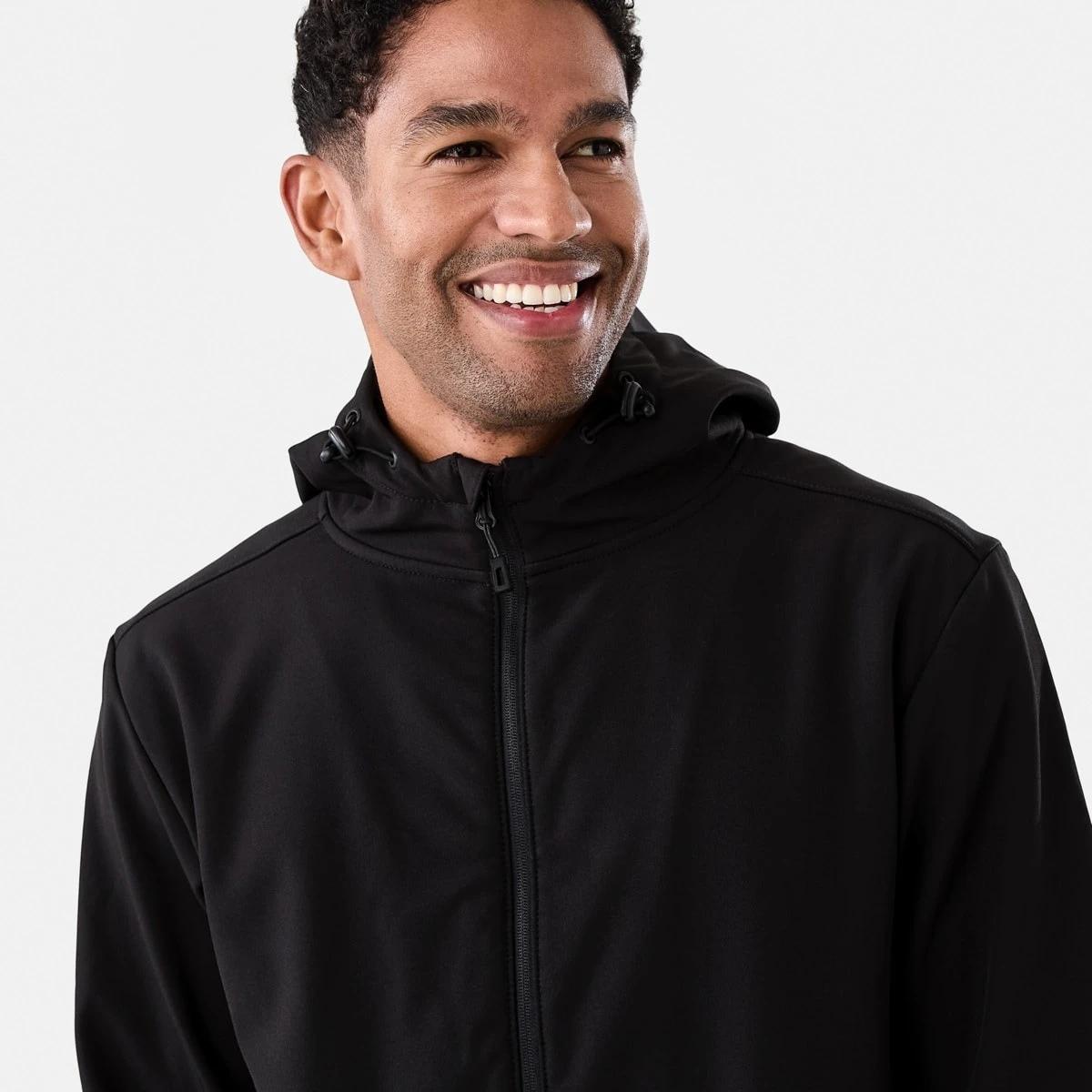 5 Active Mens Outdoor Bonded Shell Jacket Black, 5 of 7