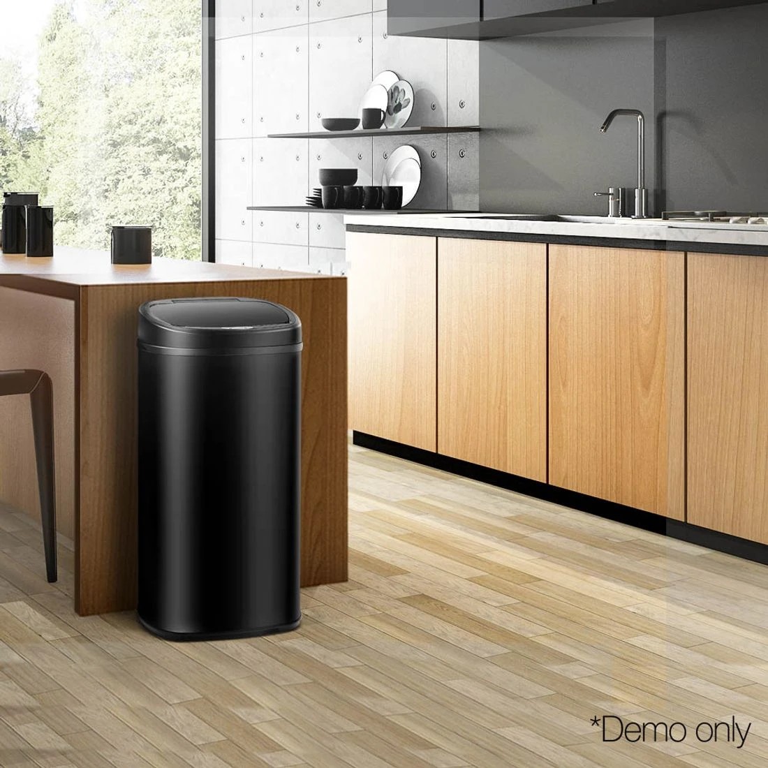 10 Devanti 68L Motion Sensor Bin Rubbish Automatic - Black, 10 of 10