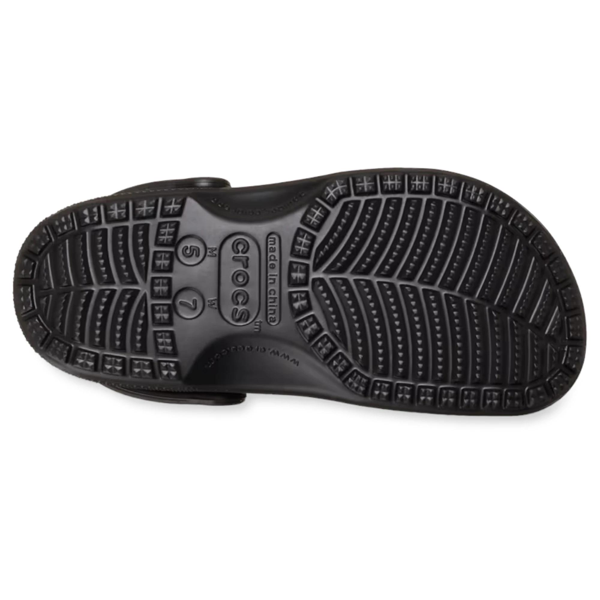 6 Crocs Unisex Classic Clog Sandals Black, 6 of 6