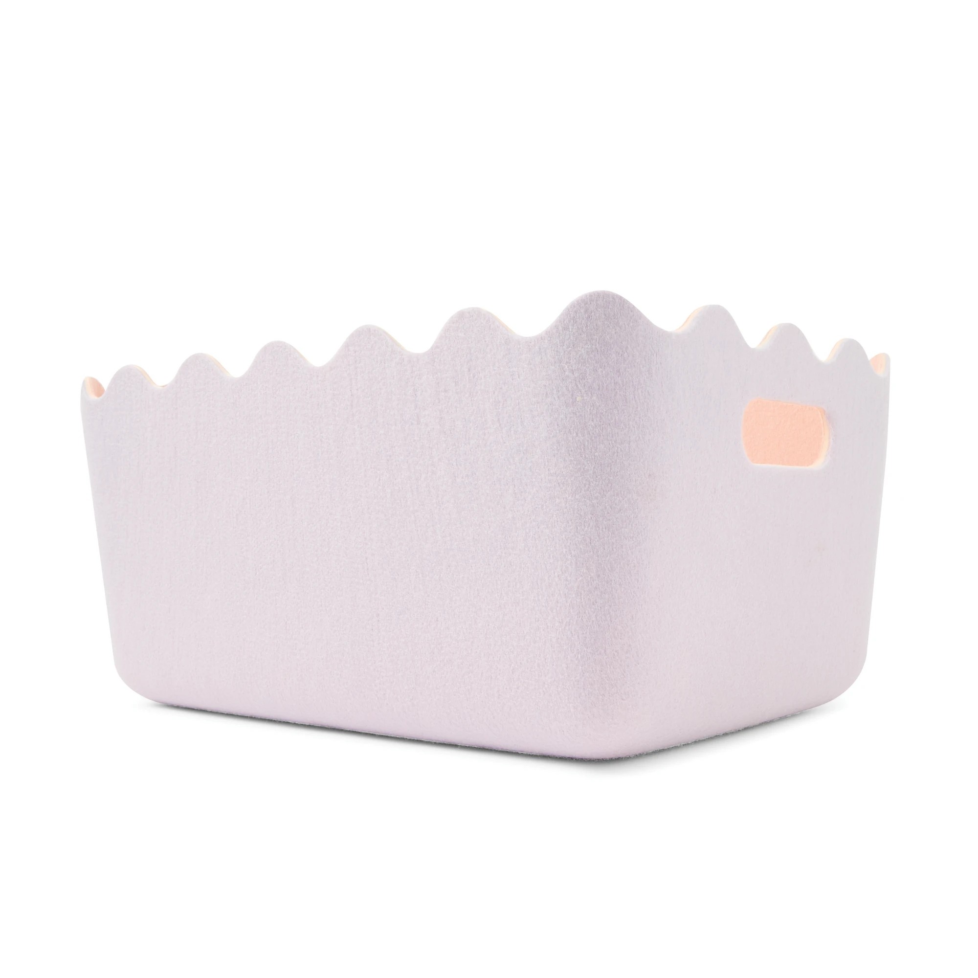8 Two Tone Wave Felt Basket - Lilac, 8 of 8