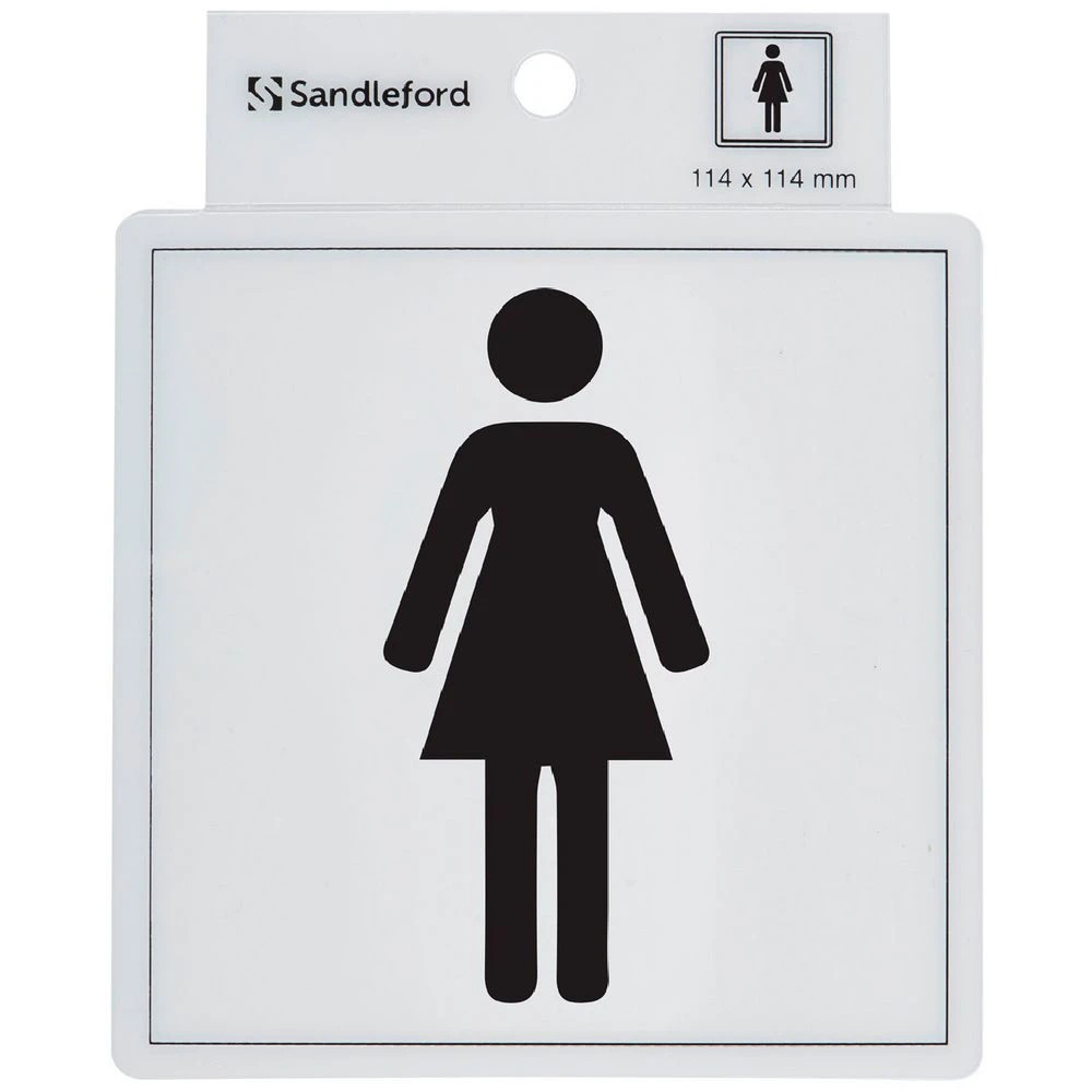 1 Sandleford Female Symbol Self-adhesive Sign, 1 of 1