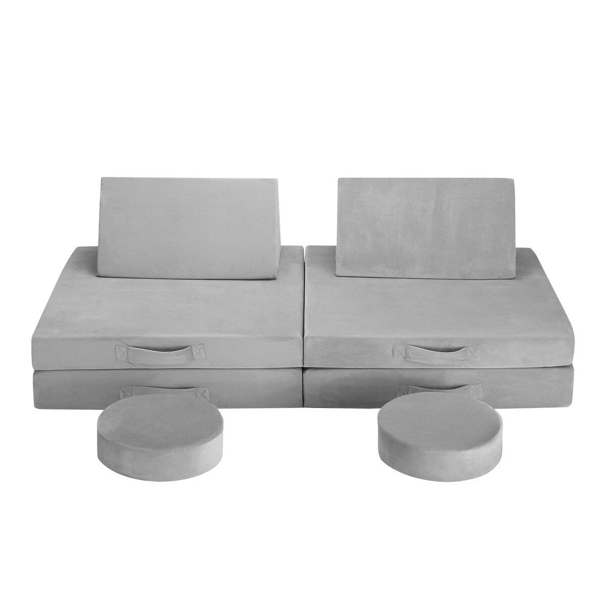 1 Kidbot 6Pcs Kids Sofa Play Couch Modular Lounge Cushion Convertible Playset Sectional Childrens Toddler, 1 of 4