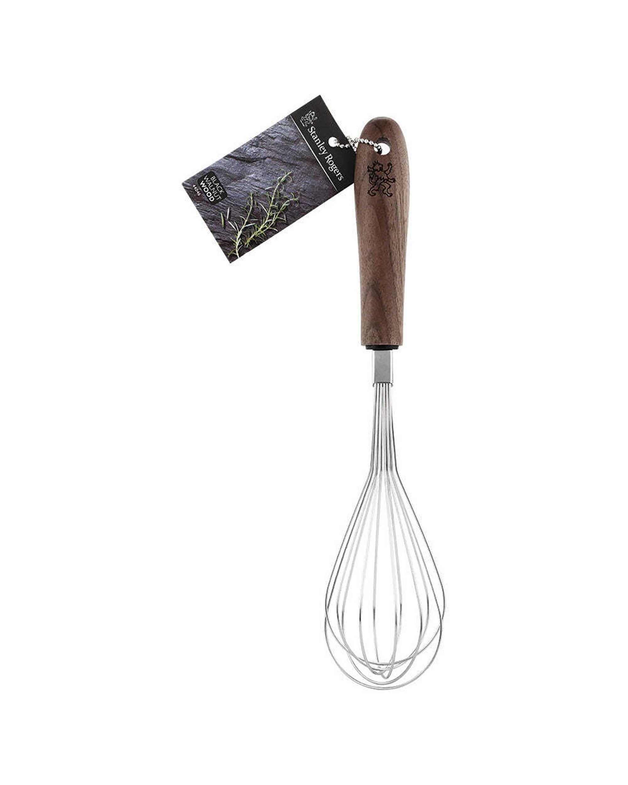 4 Stanley Rogers 2PK Premium Embossed Walnut Stainless Steel Whisk 18cm - Silver, 4 of 4