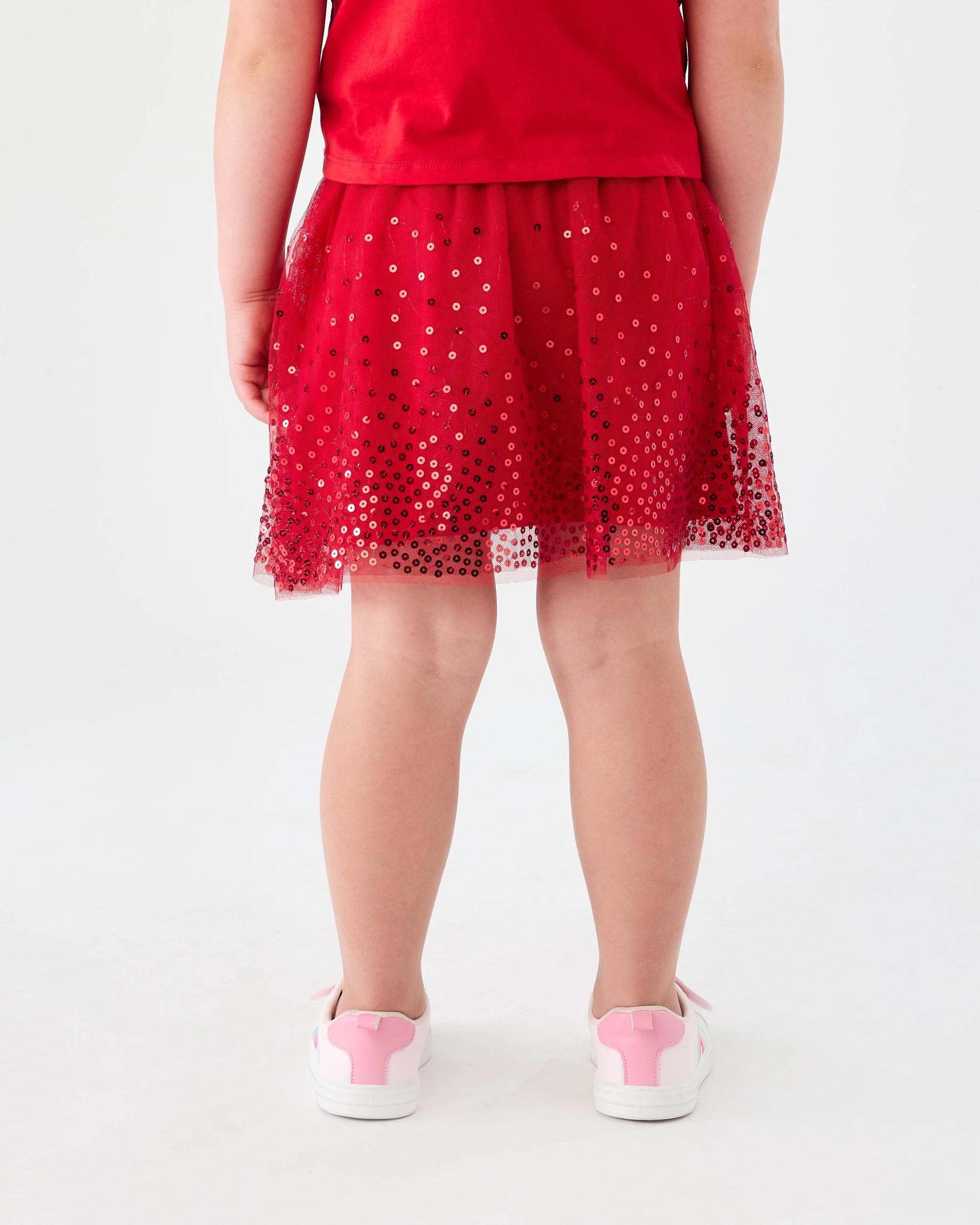 2 Christmas Sequin Tutu Skirt Strawberry, 2 of 6