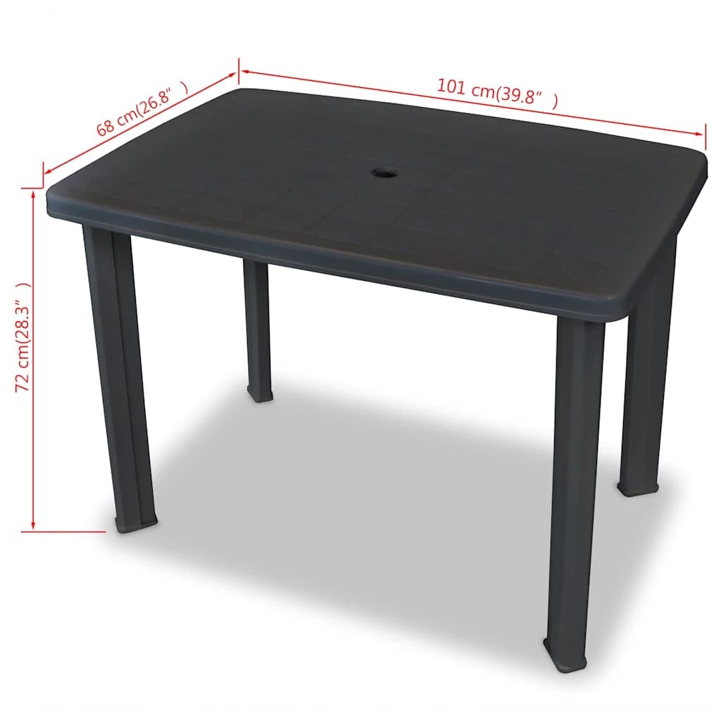 6 vidaXL Outdoor table Light Weight - Grey, 6 of 6