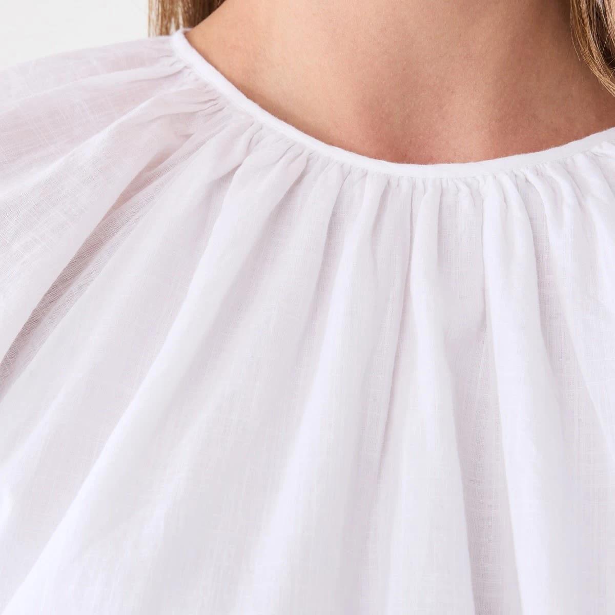5 Long Sleeve Waist Tie Raglan Top WHITE, 5 of 6