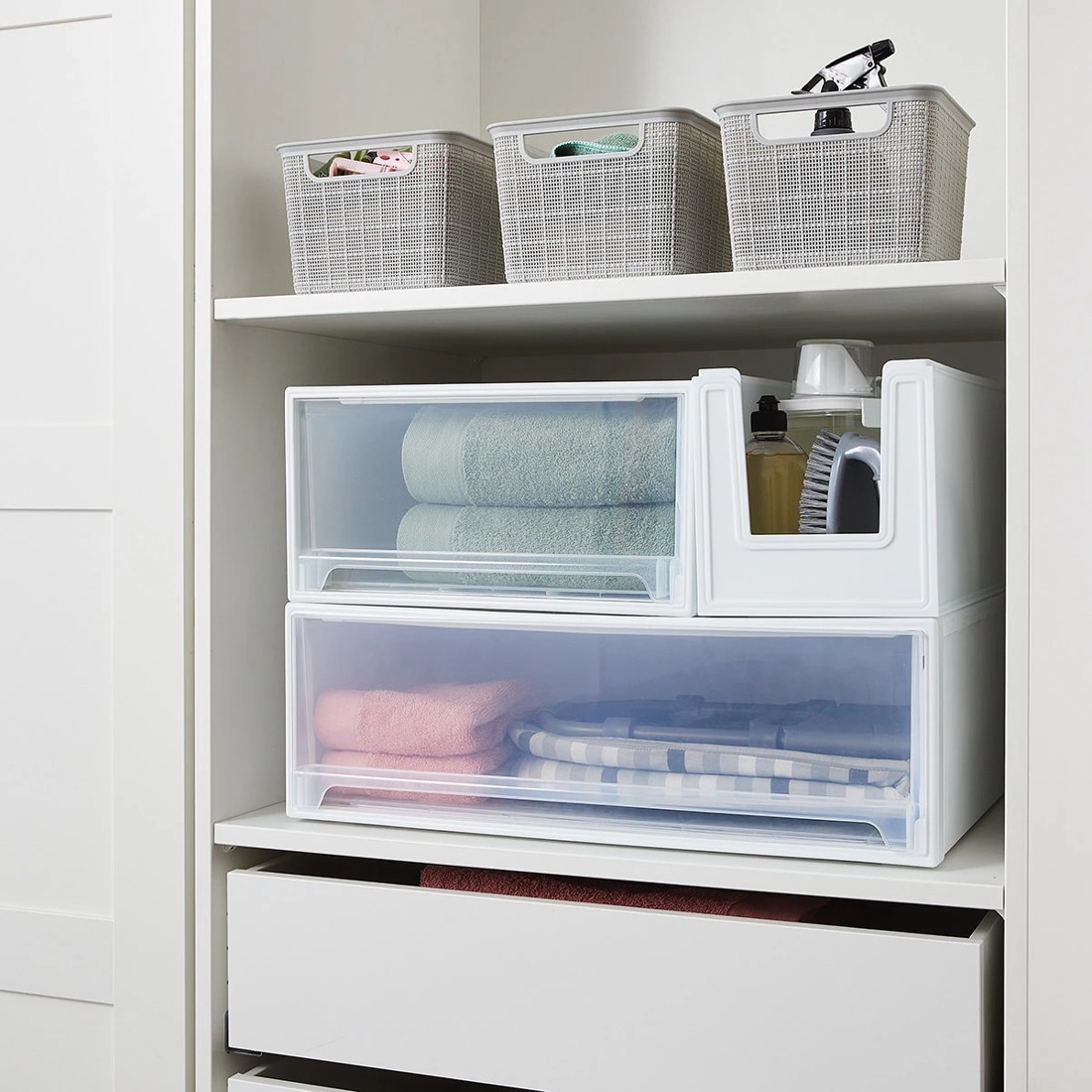 10 15L Modular Open Front Stackable Bin - White, 10 of 10